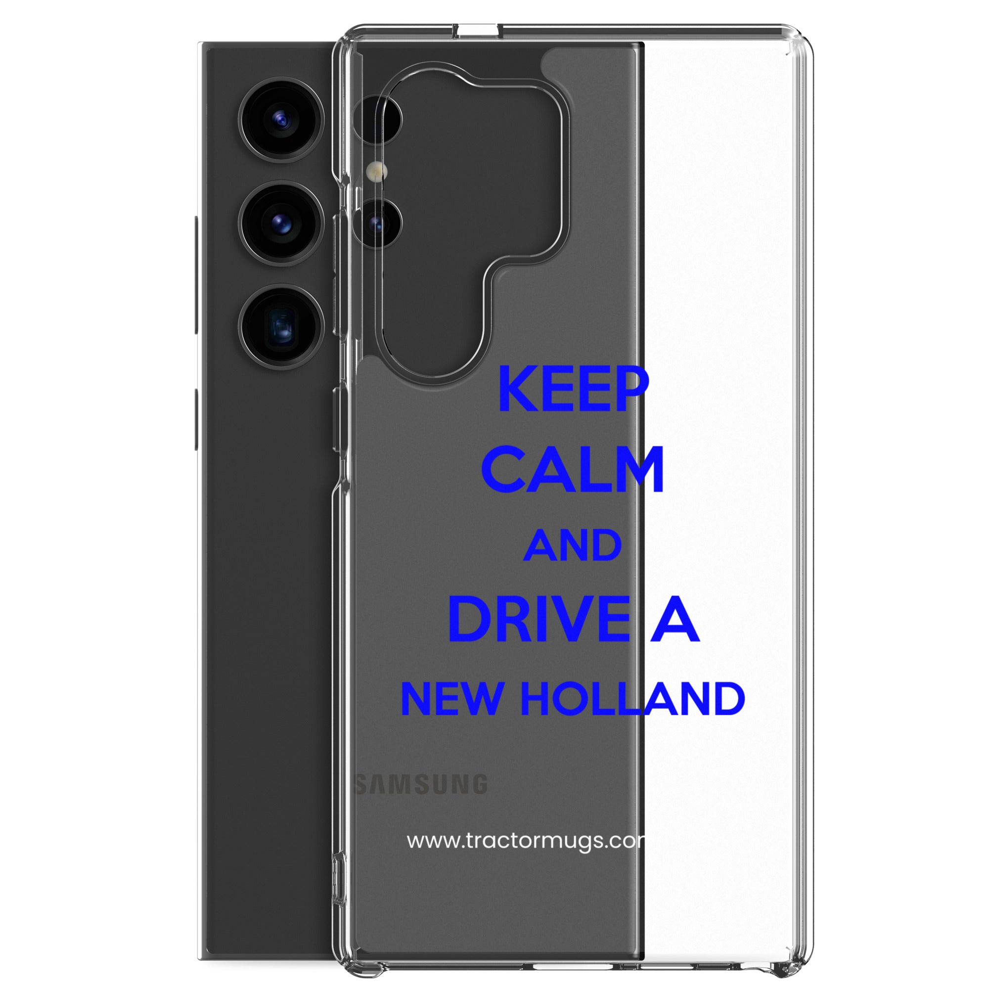 The Tractor Mugs Store Keep Calm New Holland | Clear Case for Samsung® Quality Farmers Merch
