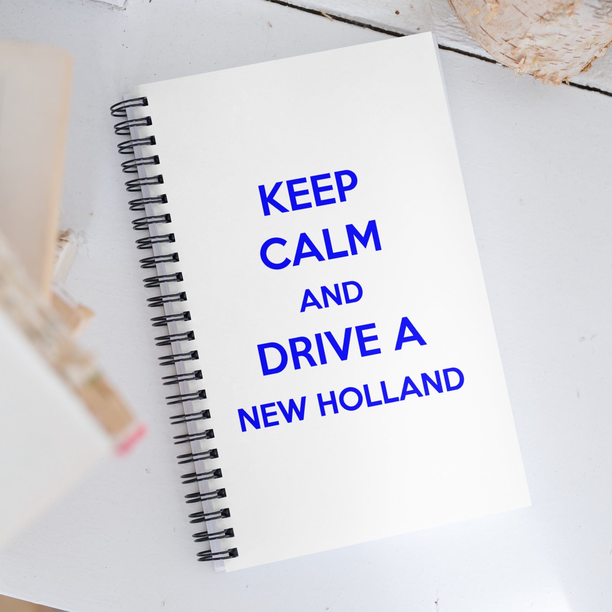 The Tractor Mugs Store Keep Calm New Holland | Spiral notebook Quality Farmers Merch