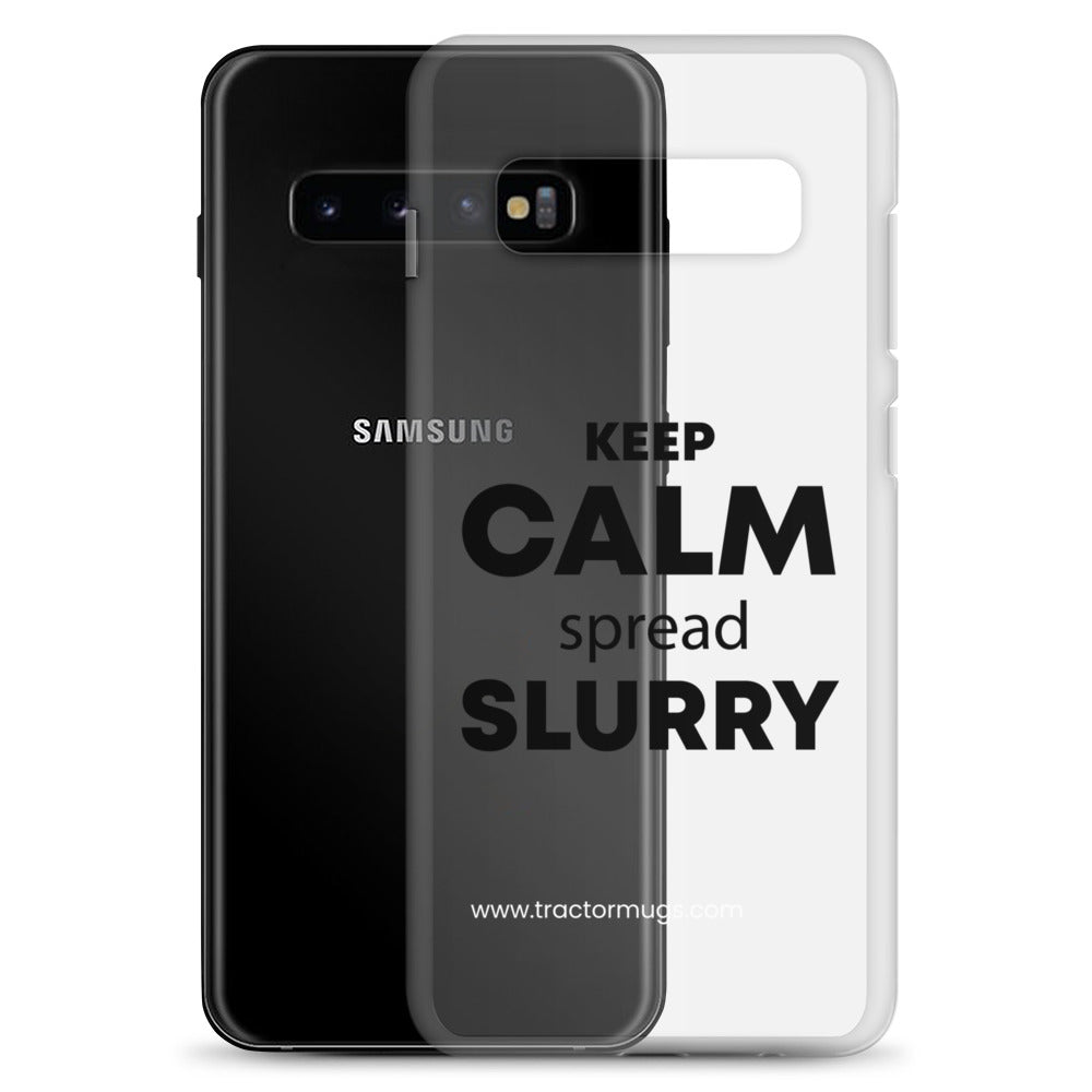 The Tractor Mugs Store KEEP CALM spread SLURRY | Clear Case for Samsung® Quality Farmers Merch