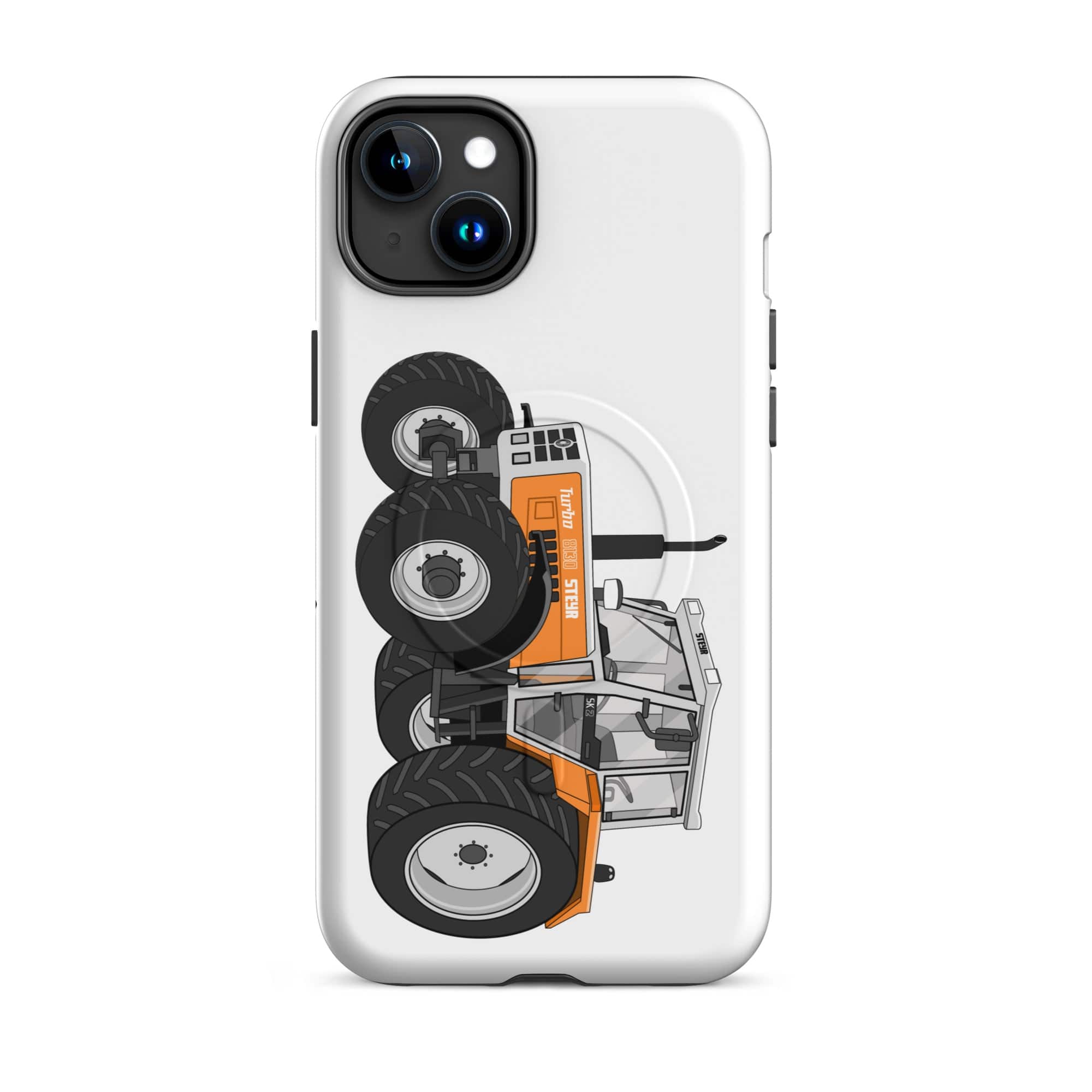 The Tractor Mugs Store MagSafe® Tough Case for iPhone® iPhone 15 Plus Steyr SK 8130 Kommunal | MagSafe® tough case for iPhone® Quality Farmers Merch