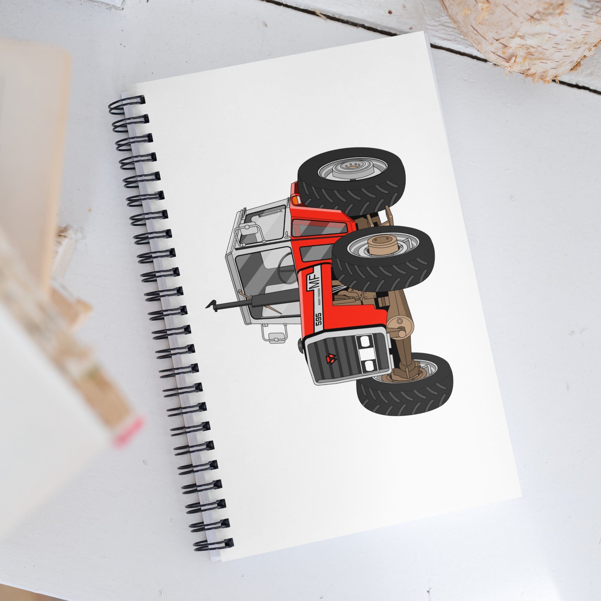 The Tractor Mugs Store Massey 595 | Spiral notebook Quality Farmers Merch