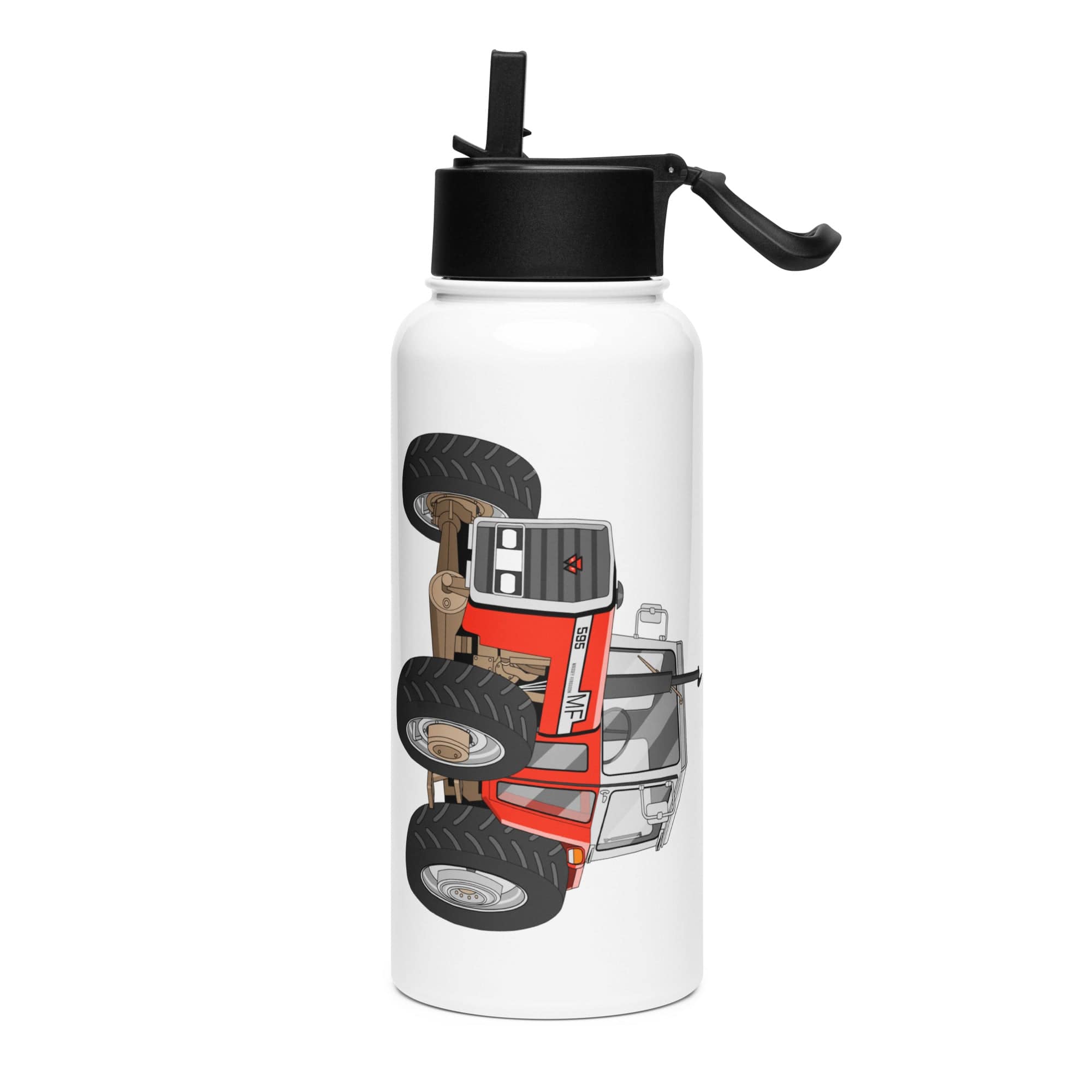 The Tractor Mugs Store Massey 595 | Stainless Steel Water Bottle Quality Farmers Merch