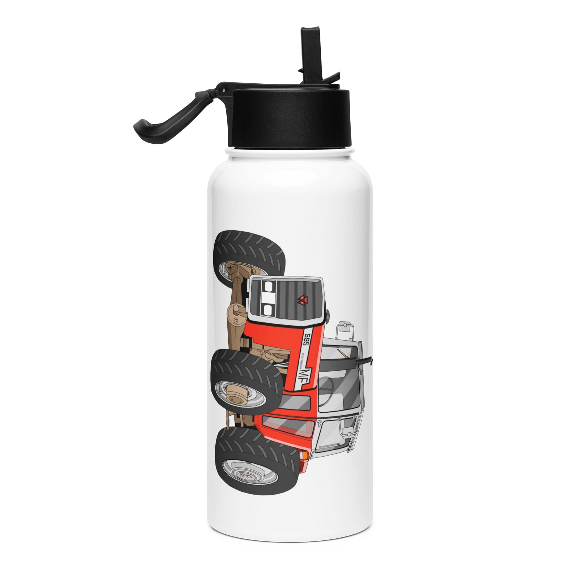 The Tractor Mugs Store Massey 595 | Stainless Steel Water Bottle Quality Farmers Merch