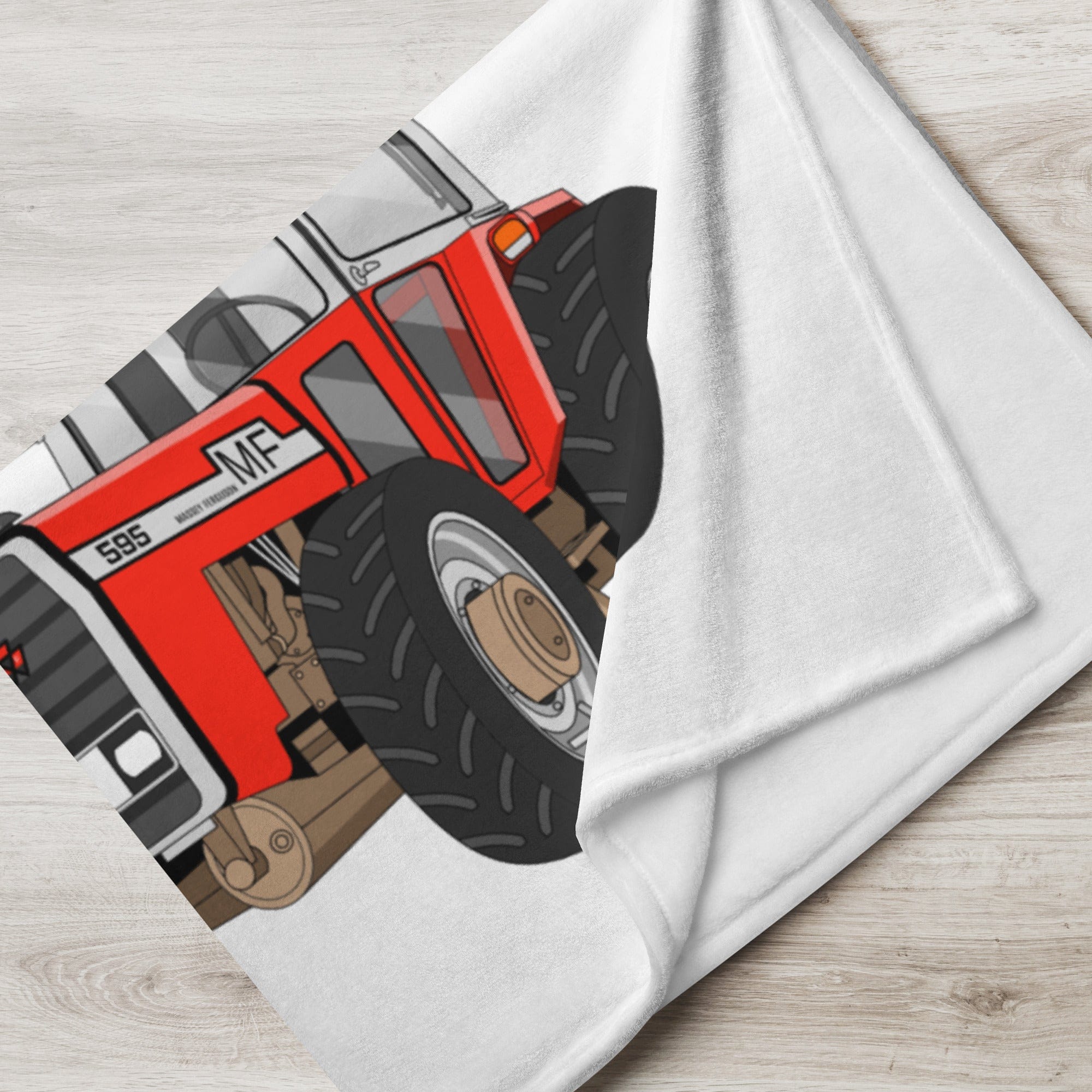 The Tractor Mugs Store Massey 595 | Throw Blanket Quality Farmers Merch