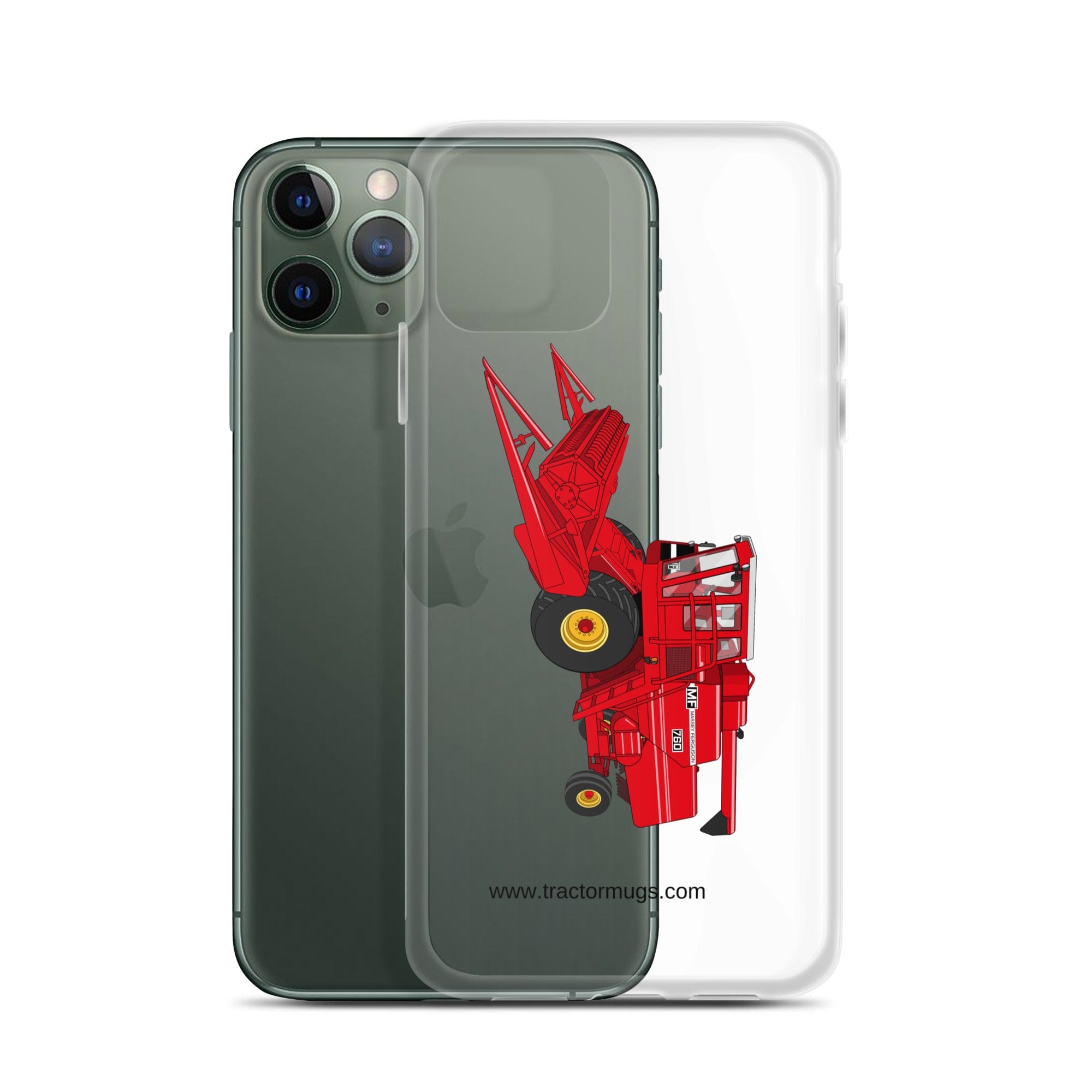 The Tractor Mugs Store Massey 760 Combine Harvester | Clear Case for iPhone® Quality Farmers Merch