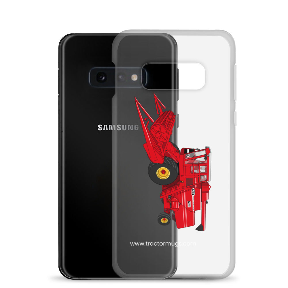 The Tractor Mugs Store Massey 760 Combine Harvester | Clear Case for Samsung® Quality Farmers Merch