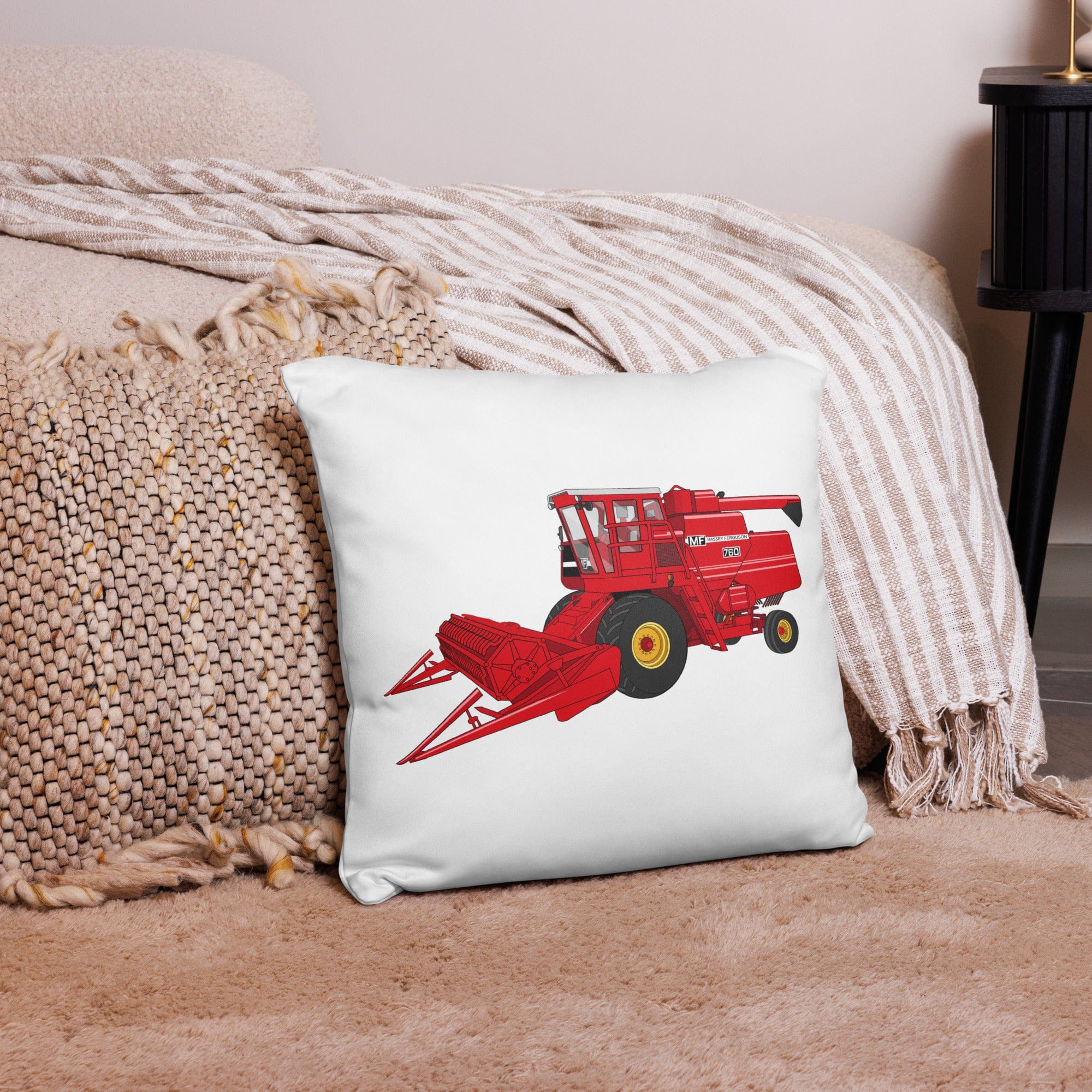The Tractor Mugs Store Massey 760 Combine Harvester | Pillow Case Quality Farmers Merch
