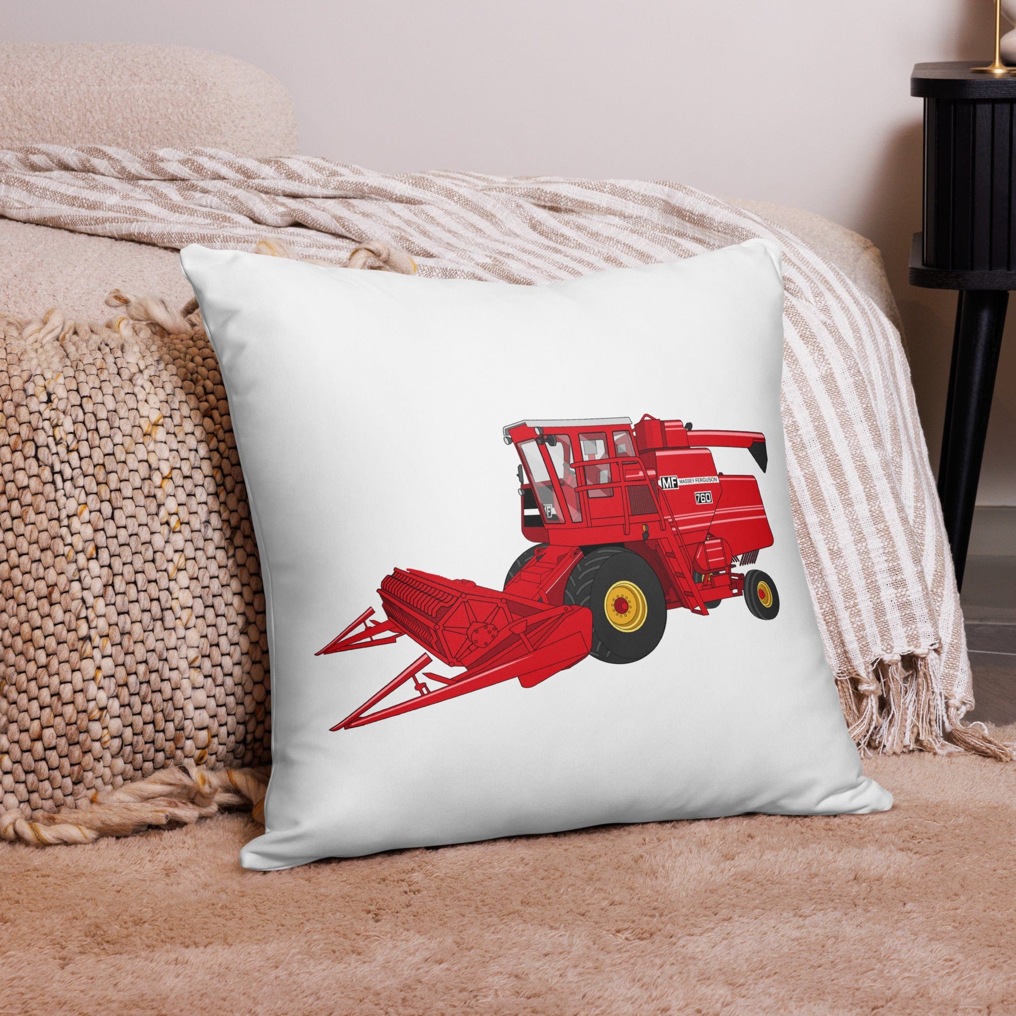 The Tractor Mugs Store Massey 760 Combine Harvester | Pillow Case Quality Farmers Merch