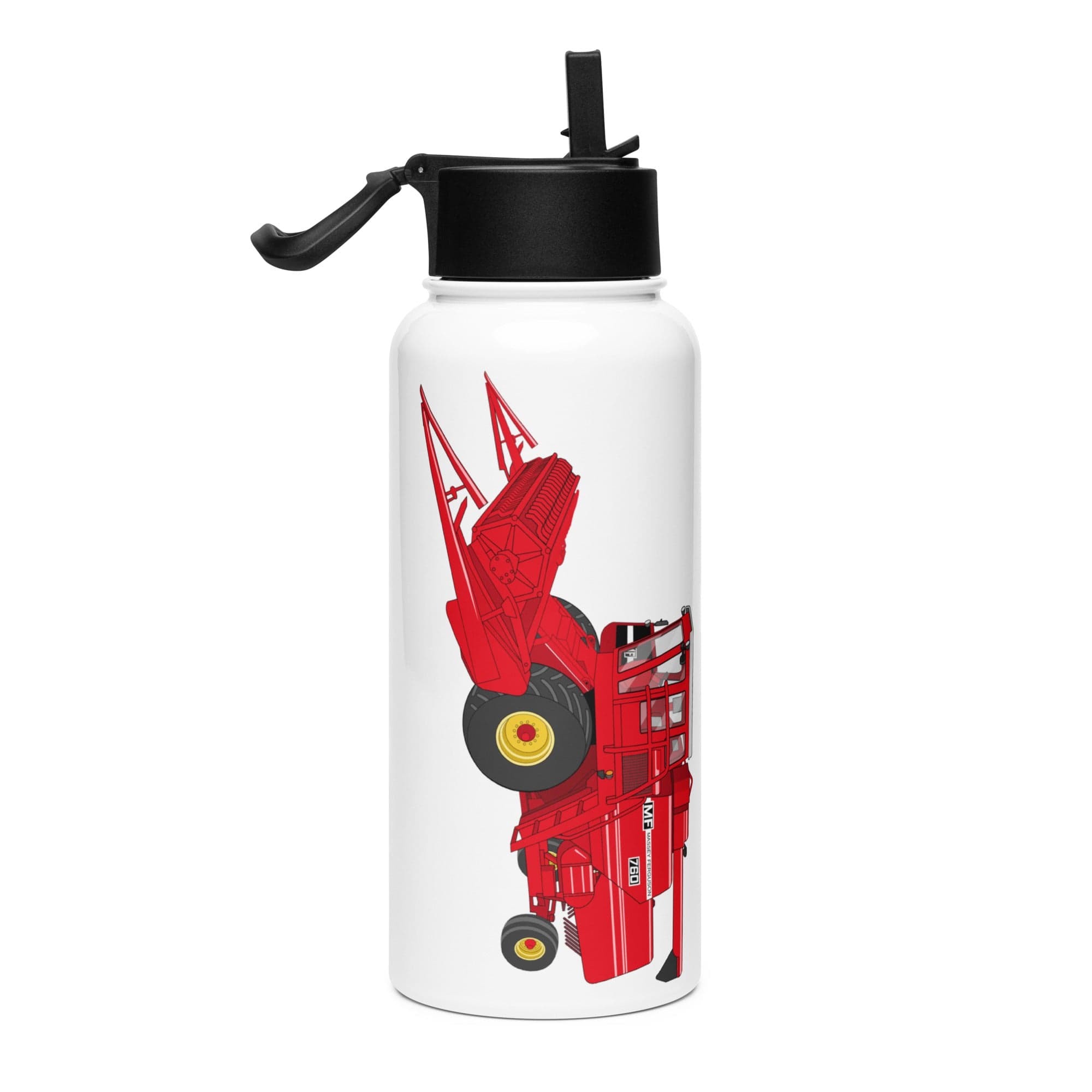 The Tractor Mugs Store Massey 760 Combine Harvester | Stainless Steel Water Bottle Quality Farmers Merch