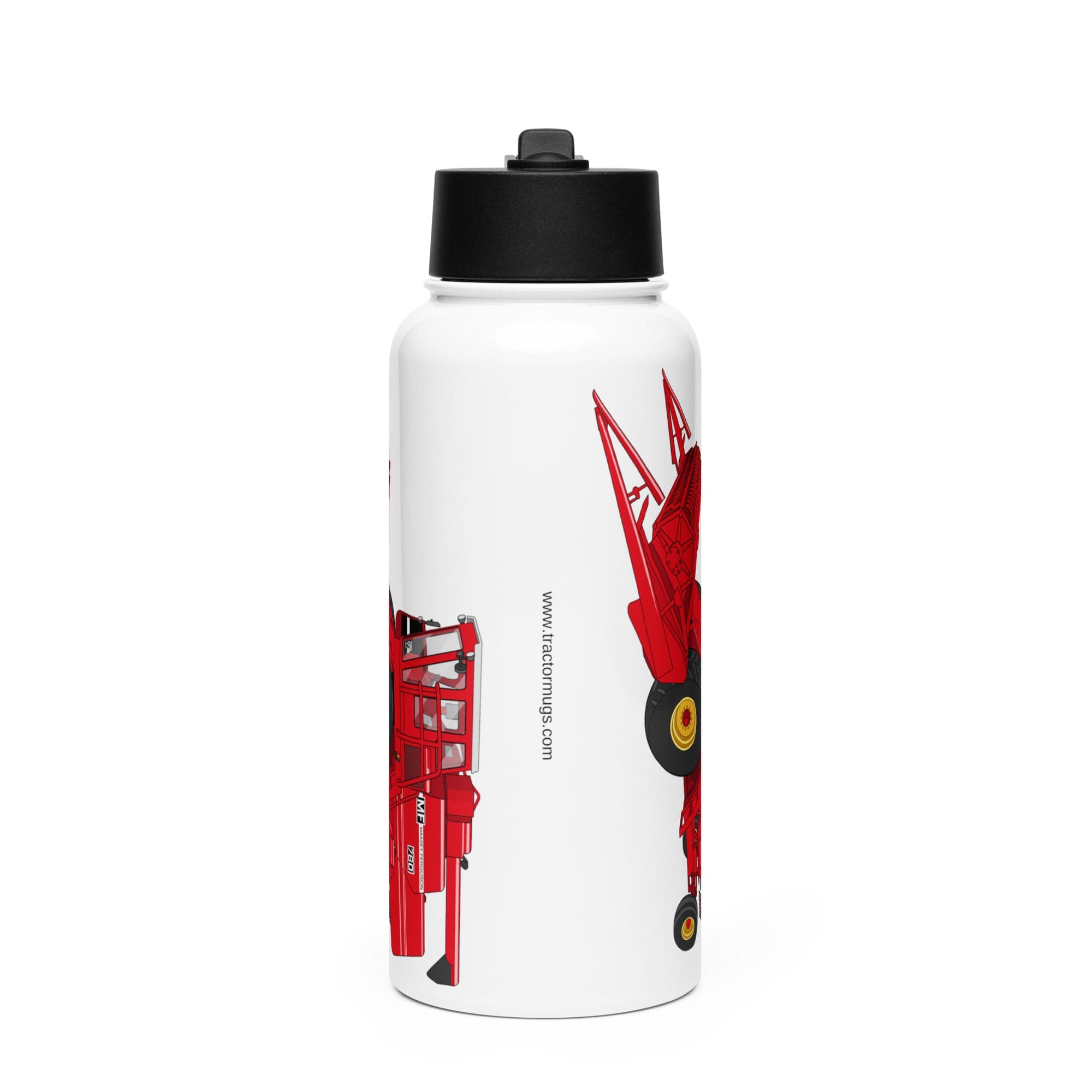The Tractor Mugs Store Massey 760 Combine Harvester | Stainless Steel Water Bottle Quality Farmers Merch