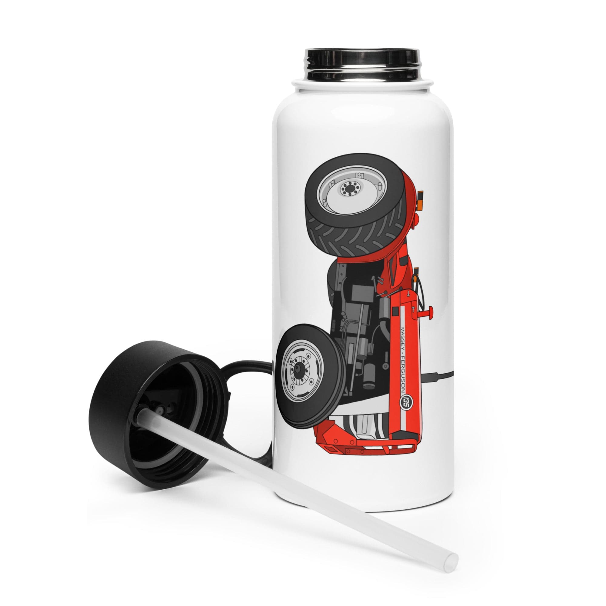 The Tractor Mugs Store Massey Ferguson 135  | Stainless Steel Water Bottle Quality Farmers Merch