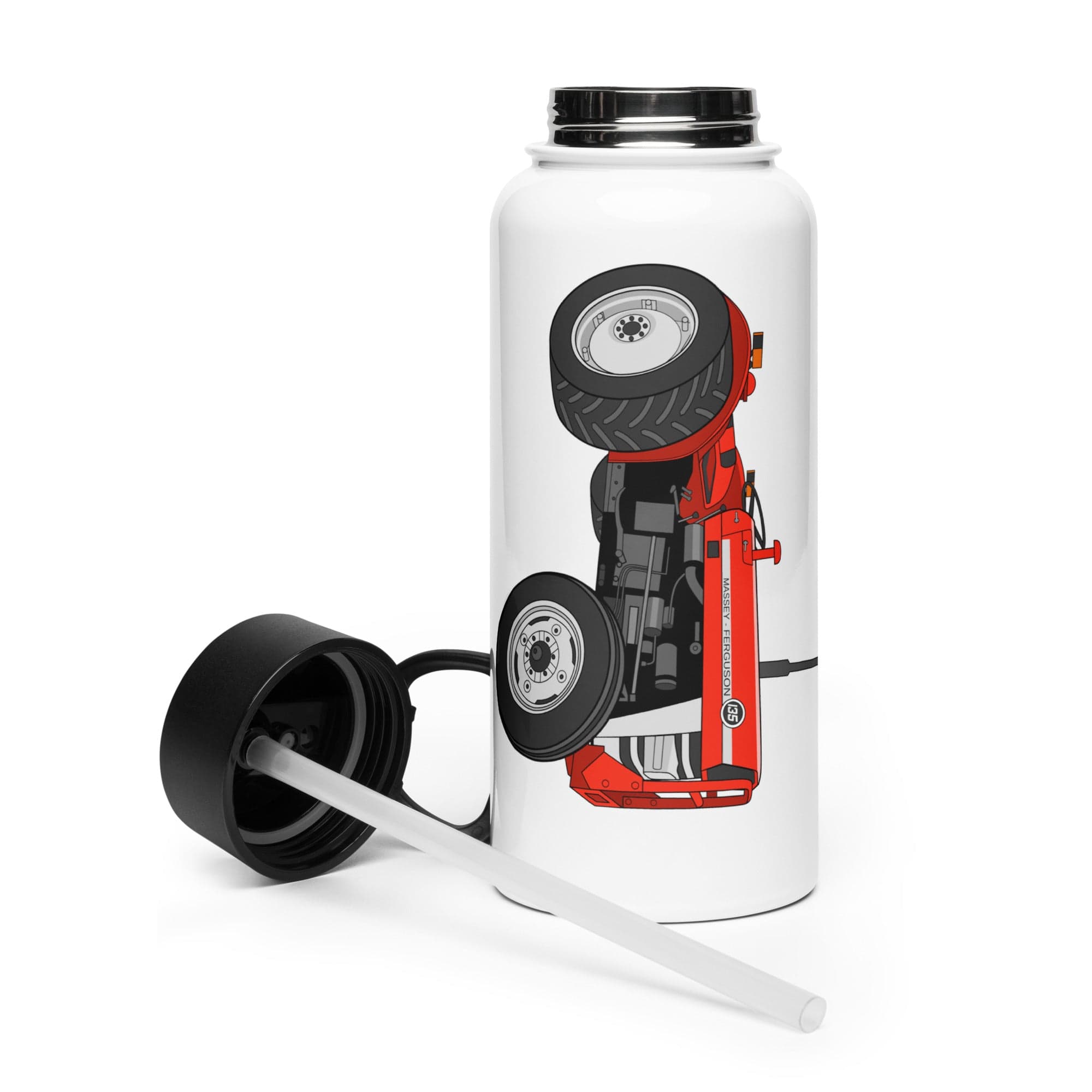 The Tractor Mugs Store Massey Ferguson 135  | Stainless Steel Water Bottle Quality Farmers Merch