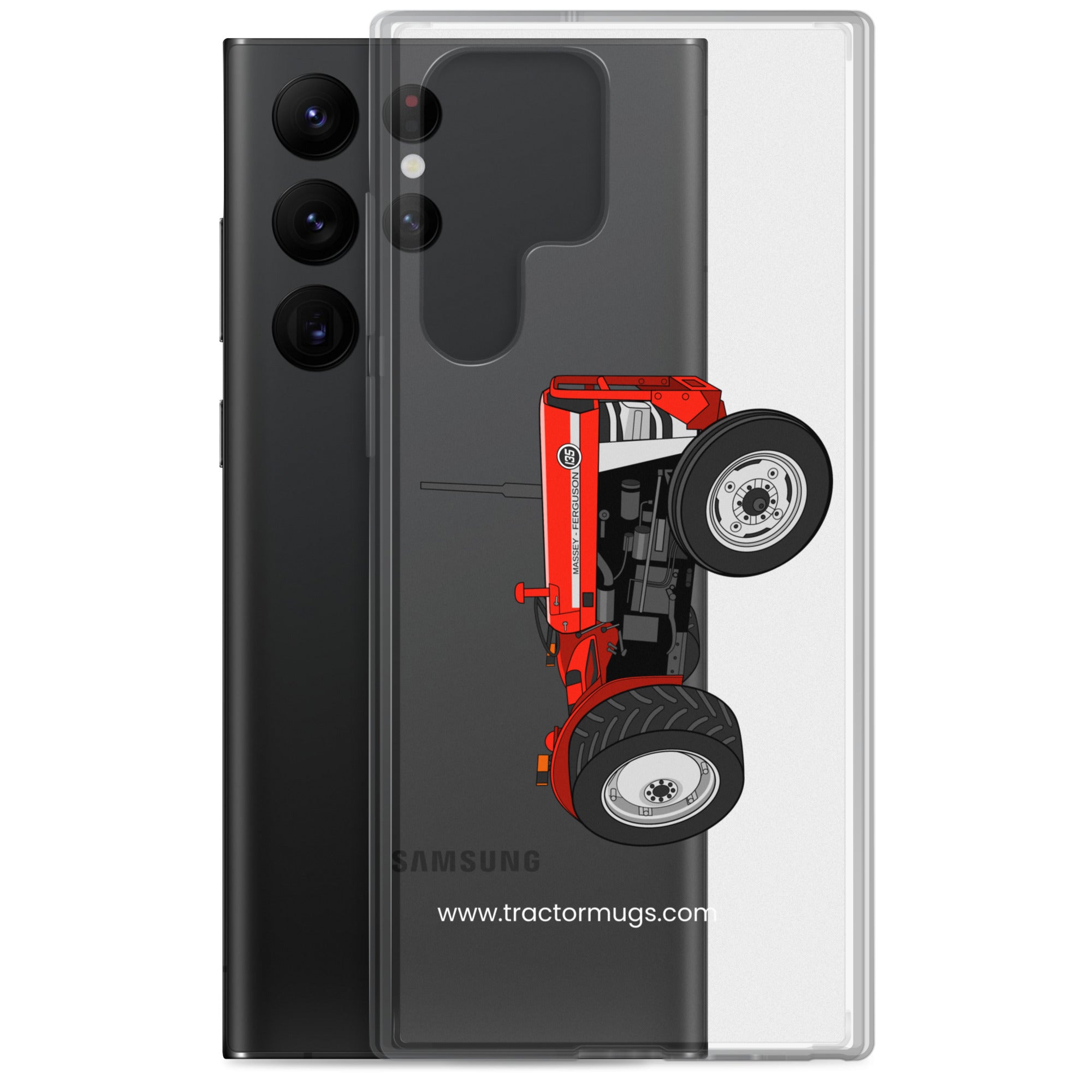 The Tractor Mugs Store Massey Ferguson 135 with cab | Clear Case for Samsung® Quality Farmers Merch