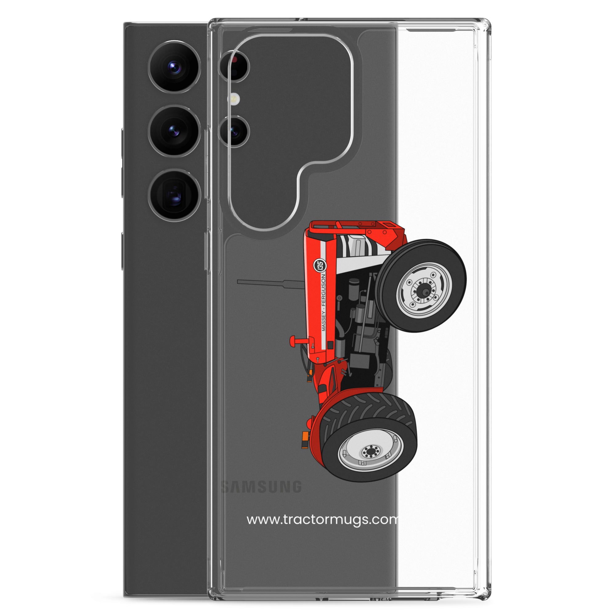 The Tractor Mugs Store Massey Ferguson 135 with cab | Clear Case for Samsung® Quality Farmers Merch