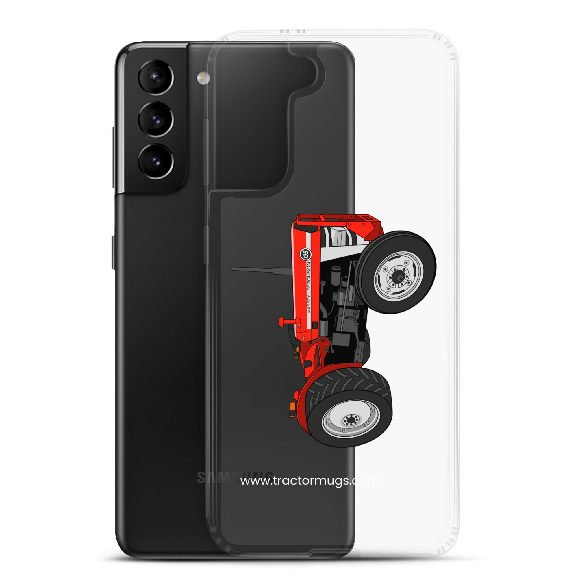 The Tractor Mugs Store Massey Ferguson 135 with cab | Clear Case for Samsung® Quality Farmers Merch