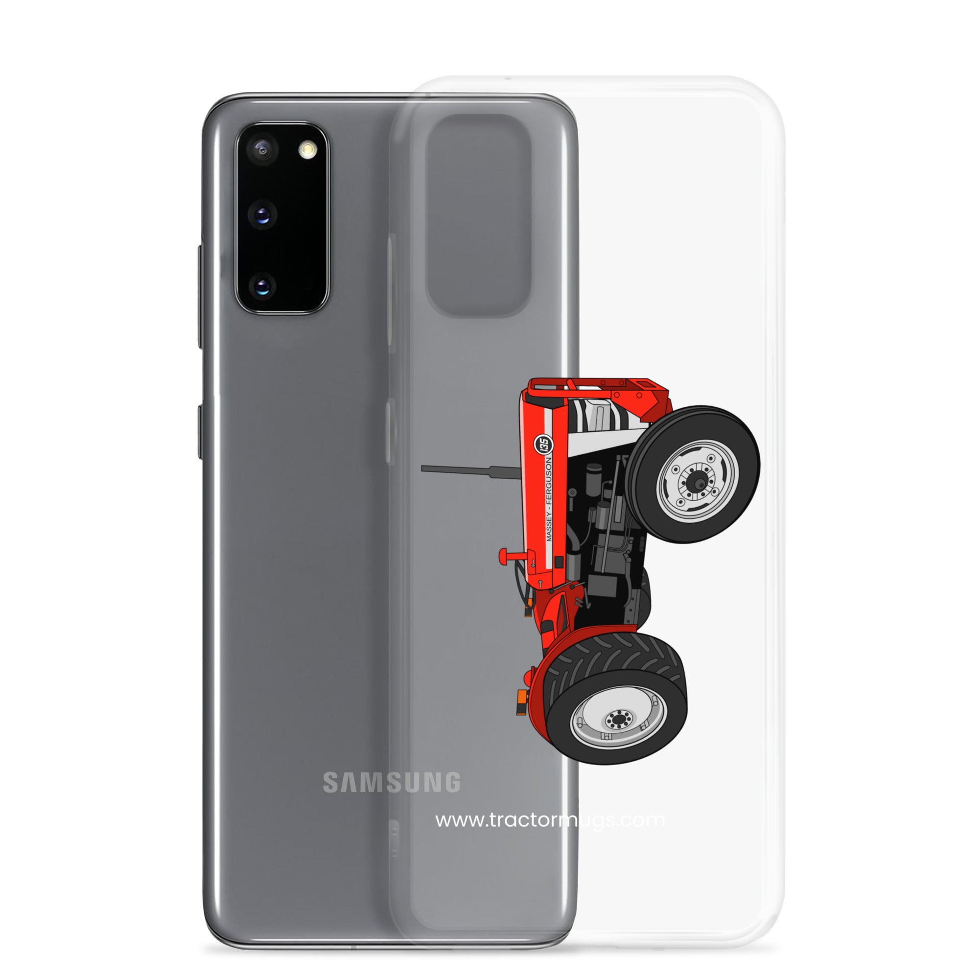 The Tractor Mugs Store Massey Ferguson 135 with cab | Clear Case for Samsung® Quality Farmers Merch