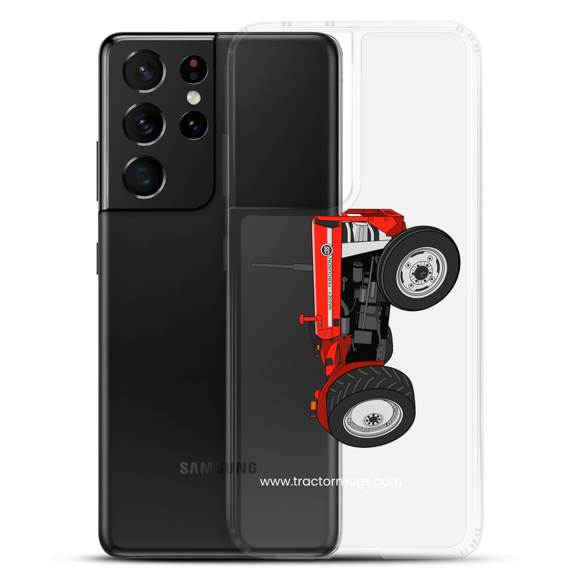 The Tractor Mugs Store Massey Ferguson 135 with cab | Clear Case for Samsung® Quality Farmers Merch