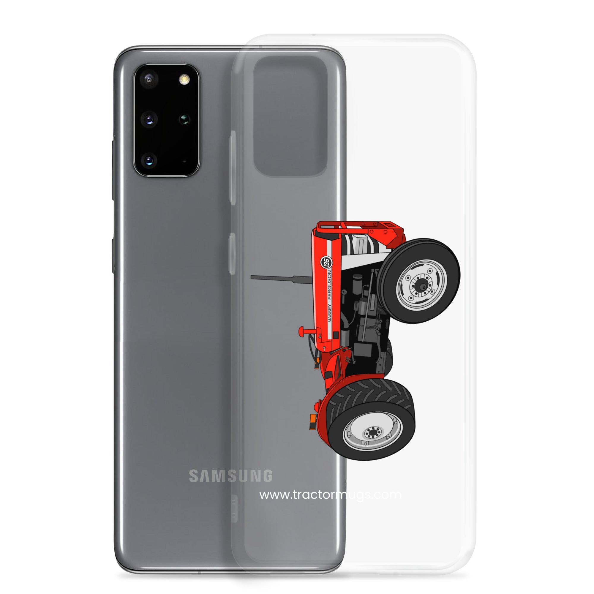 The Tractor Mugs Store Massey Ferguson 135 with cab | Clear Case for Samsung® Quality Farmers Merch