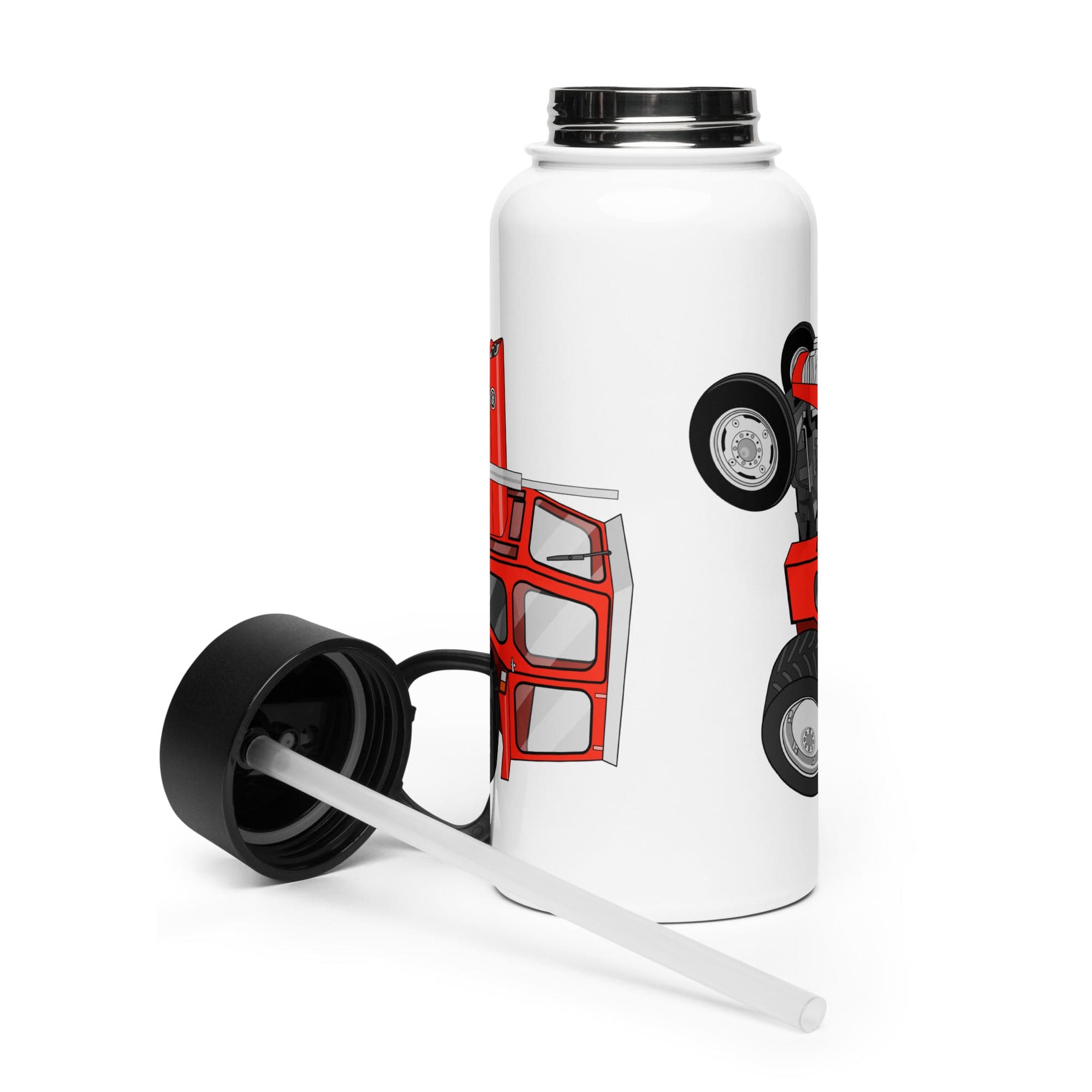 The Tractor Mugs Store Massey Ferguson 135 with cab | Stainless Steel Water Bottle Quality Farmers Merch