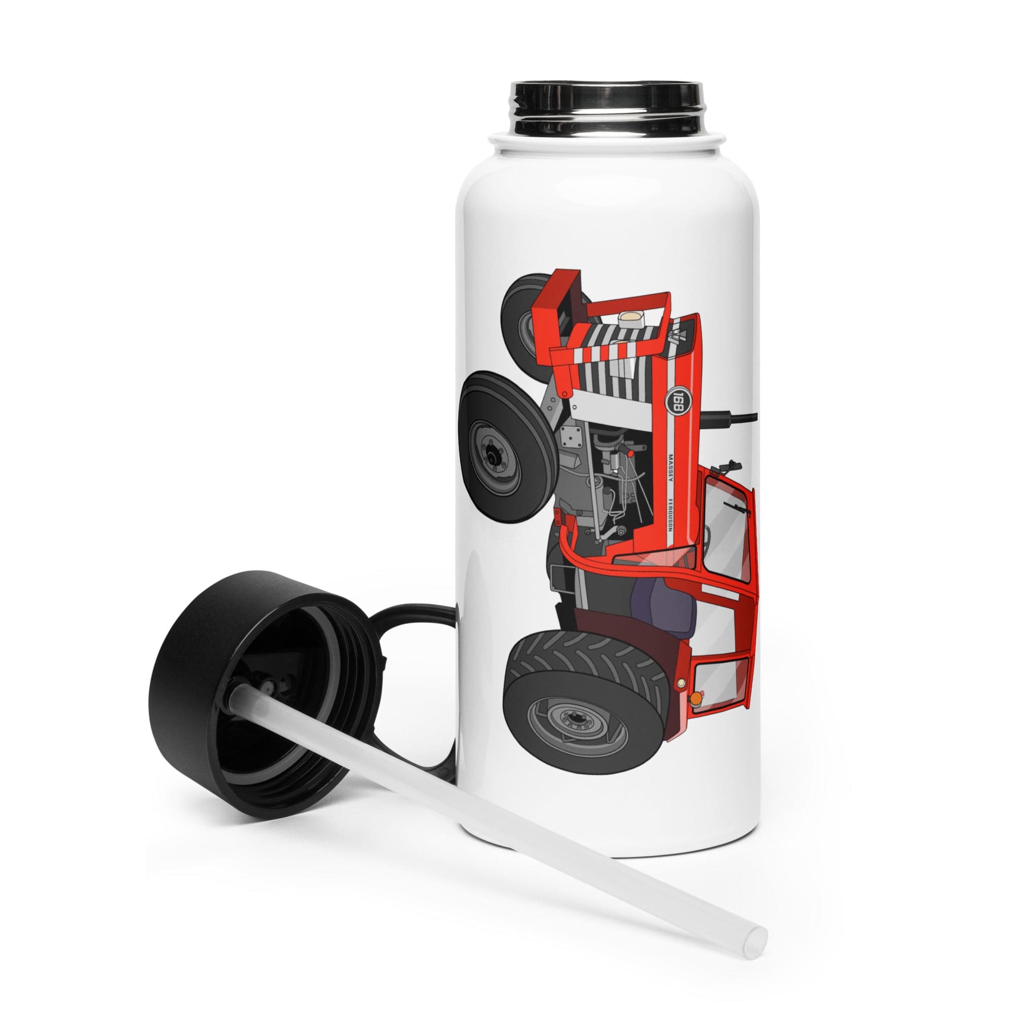 The Tractor Mugs Store Massey Ferguson 168 | Stainless Steel Water Bottle Quality Farmers Merch