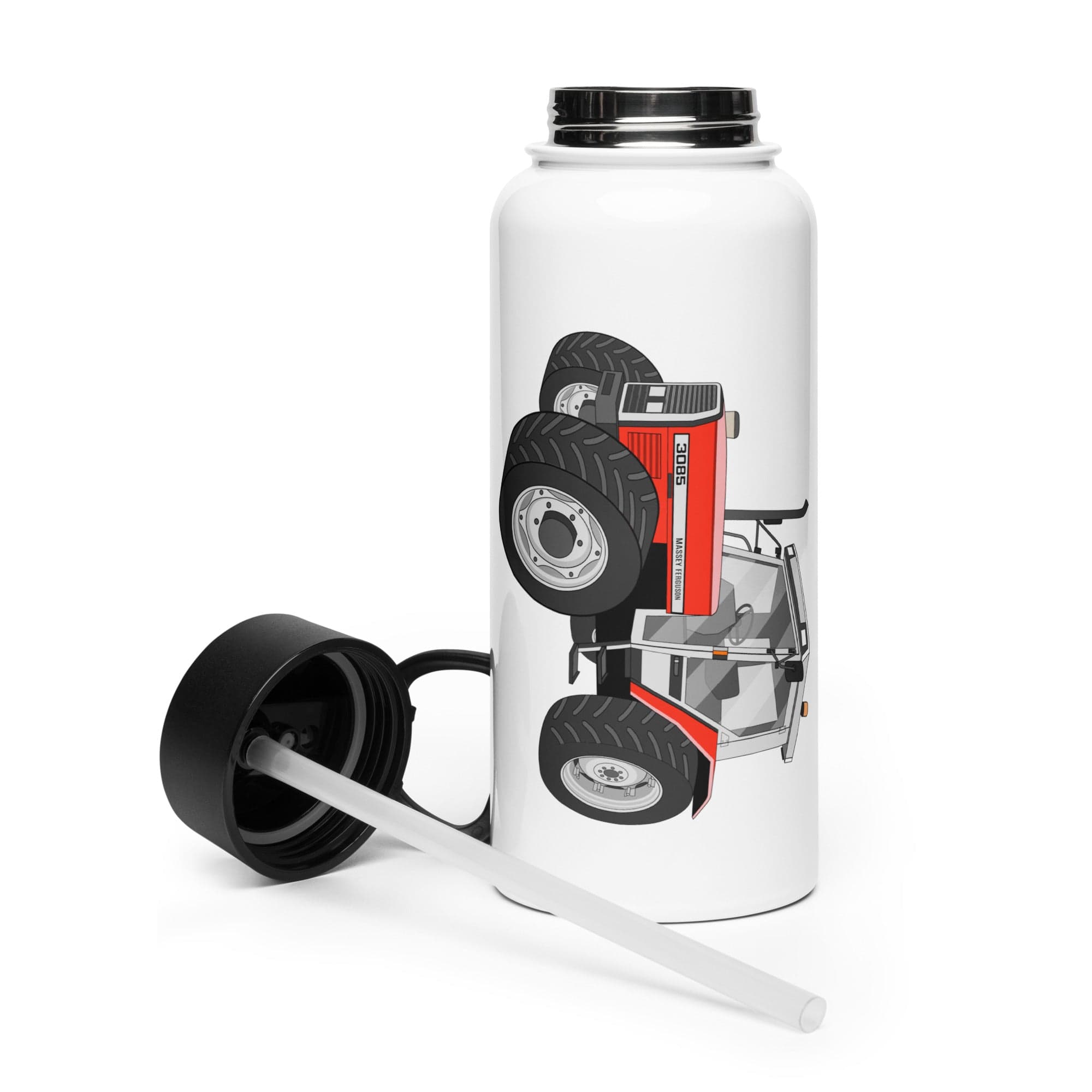 The Tractor Mugs Store Massey Ferguson 3085 | Stainless Steel Water Bottle Quality Farmers Merch