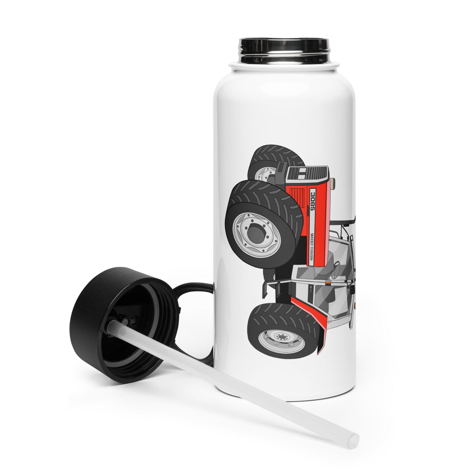 The Tractor Mugs Store Massey Ferguson 3085 | Stainless Steel Water Bottle Quality Farmers Merch