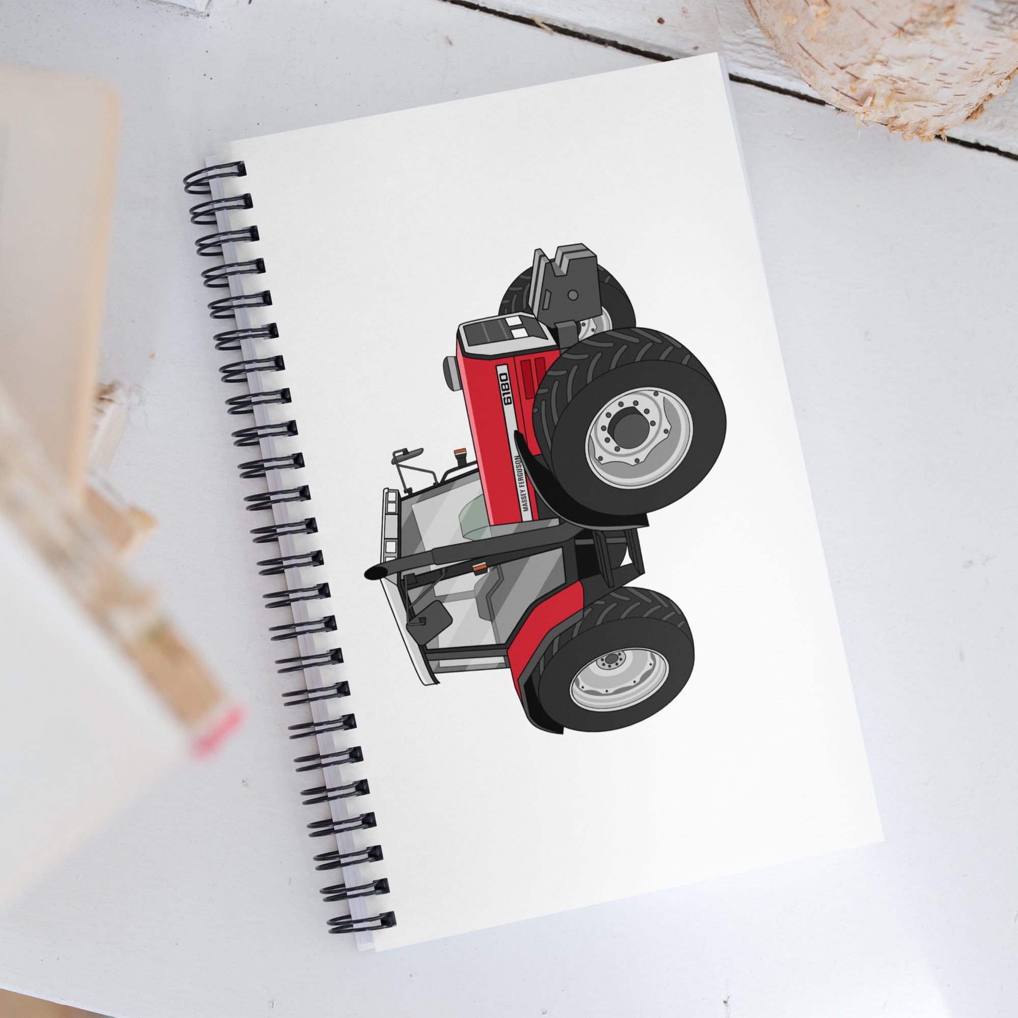 The Tractor Mugs Store Massey Ferguson 6180 | Spiral notebook Quality Farmers Merch