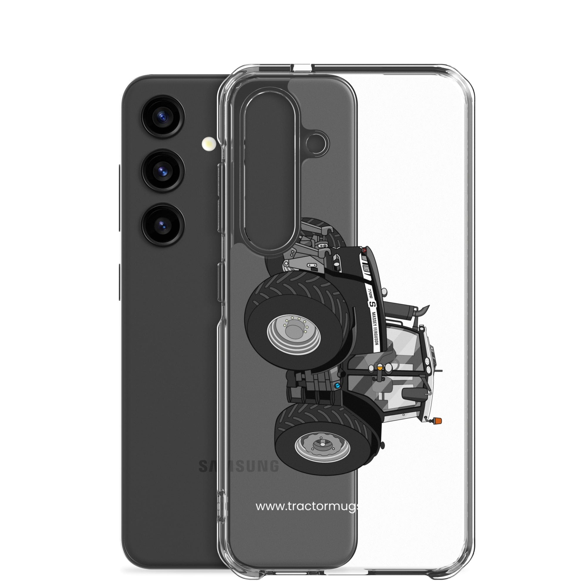 The Tractor Mugs Store Massey Ferguson 7726S Black Beauty | Clear Case for Samsung® Quality Farmers Merch