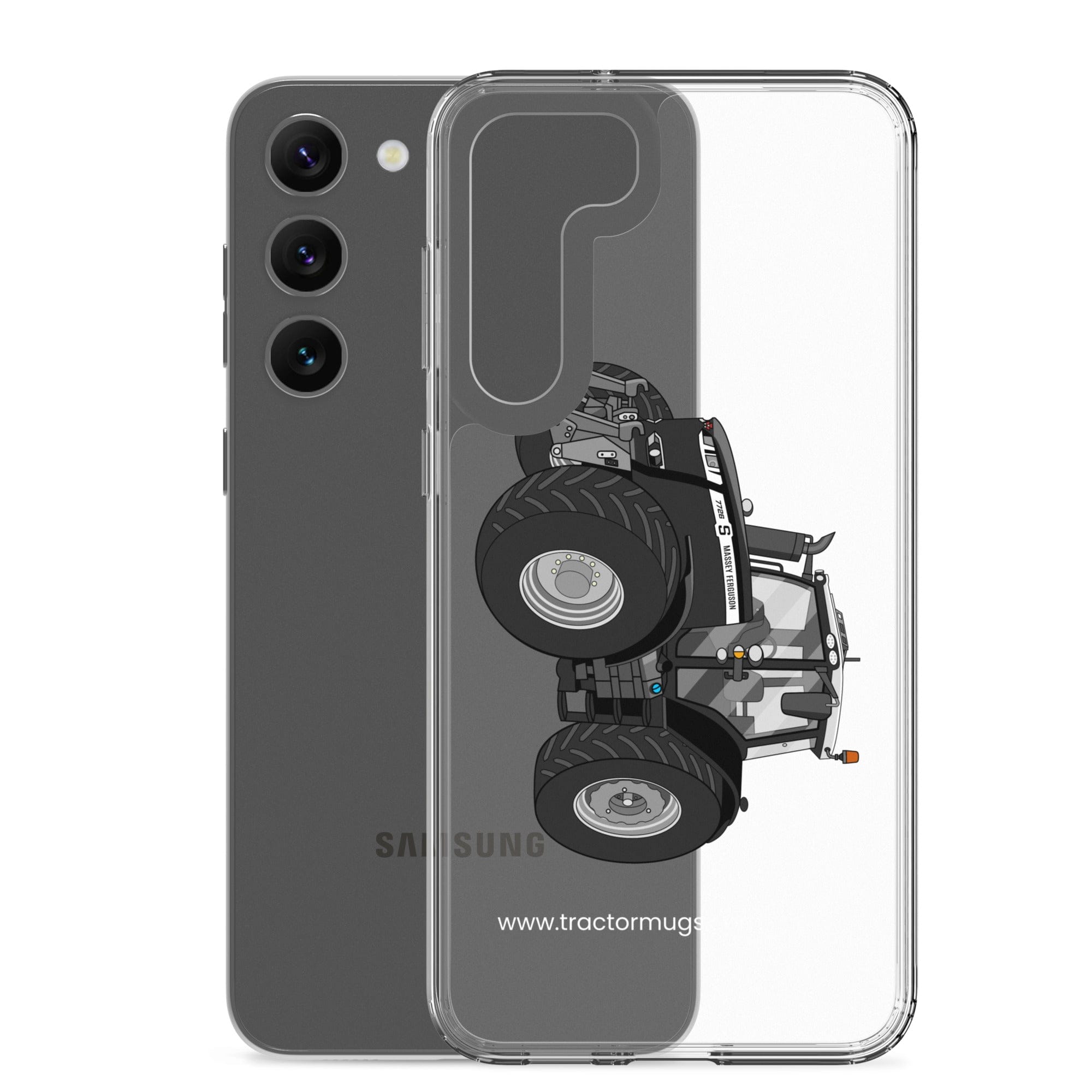 The Tractor Mugs Store Massey Ferguson 7726S Black Beauty | Clear Case for Samsung® Quality Farmers Merch