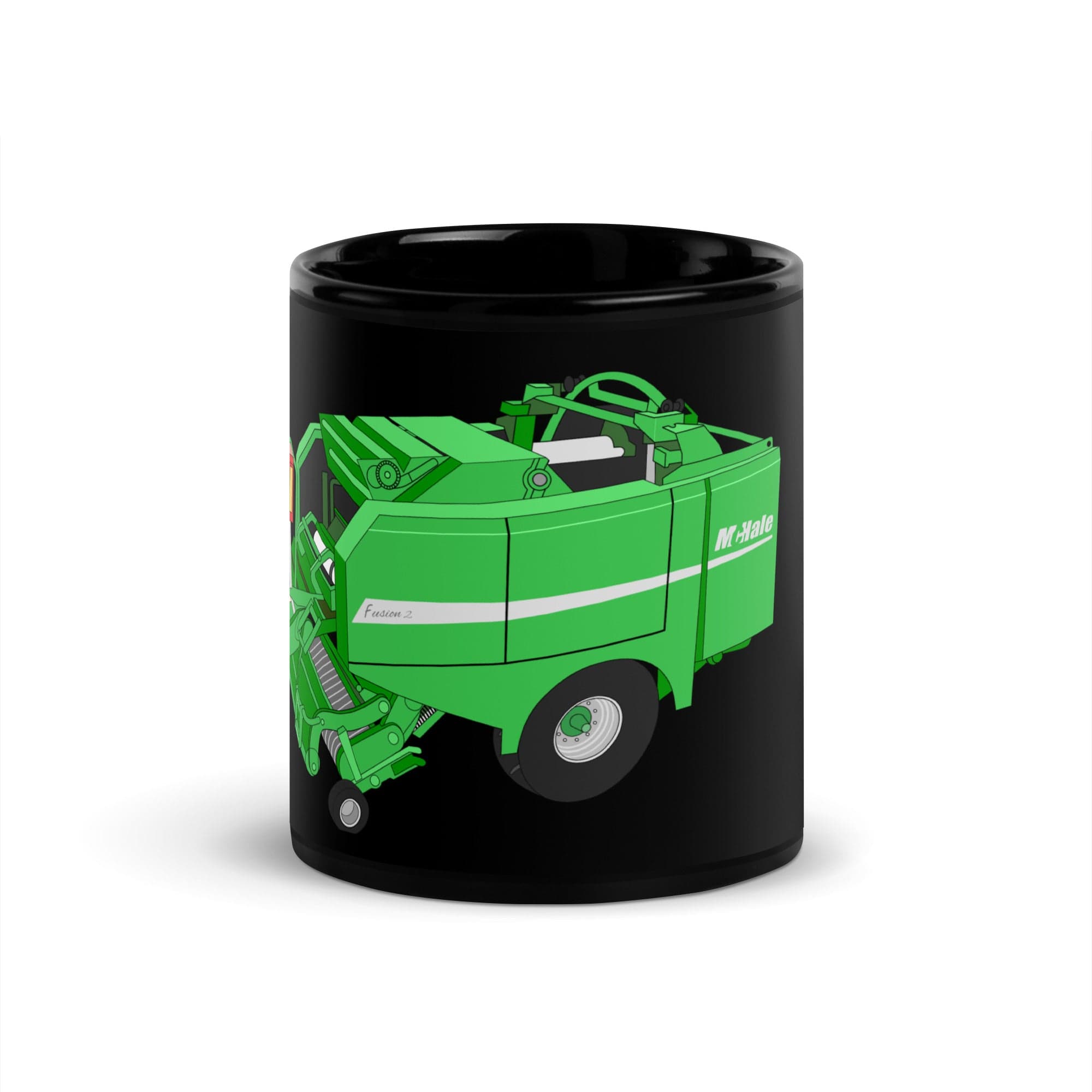 The Tractor Mugs Store Mc Hale Fusion 2 Baler | Black Glossy Mug Quality Farmers Merch