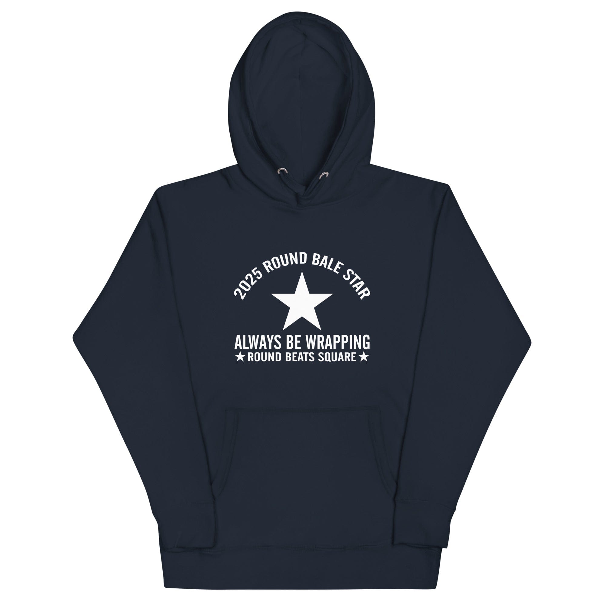 The Tractor Mugs Store Navy Blazer / S Round Baler Star | Unisex Hoodie Quality Farmers Merch