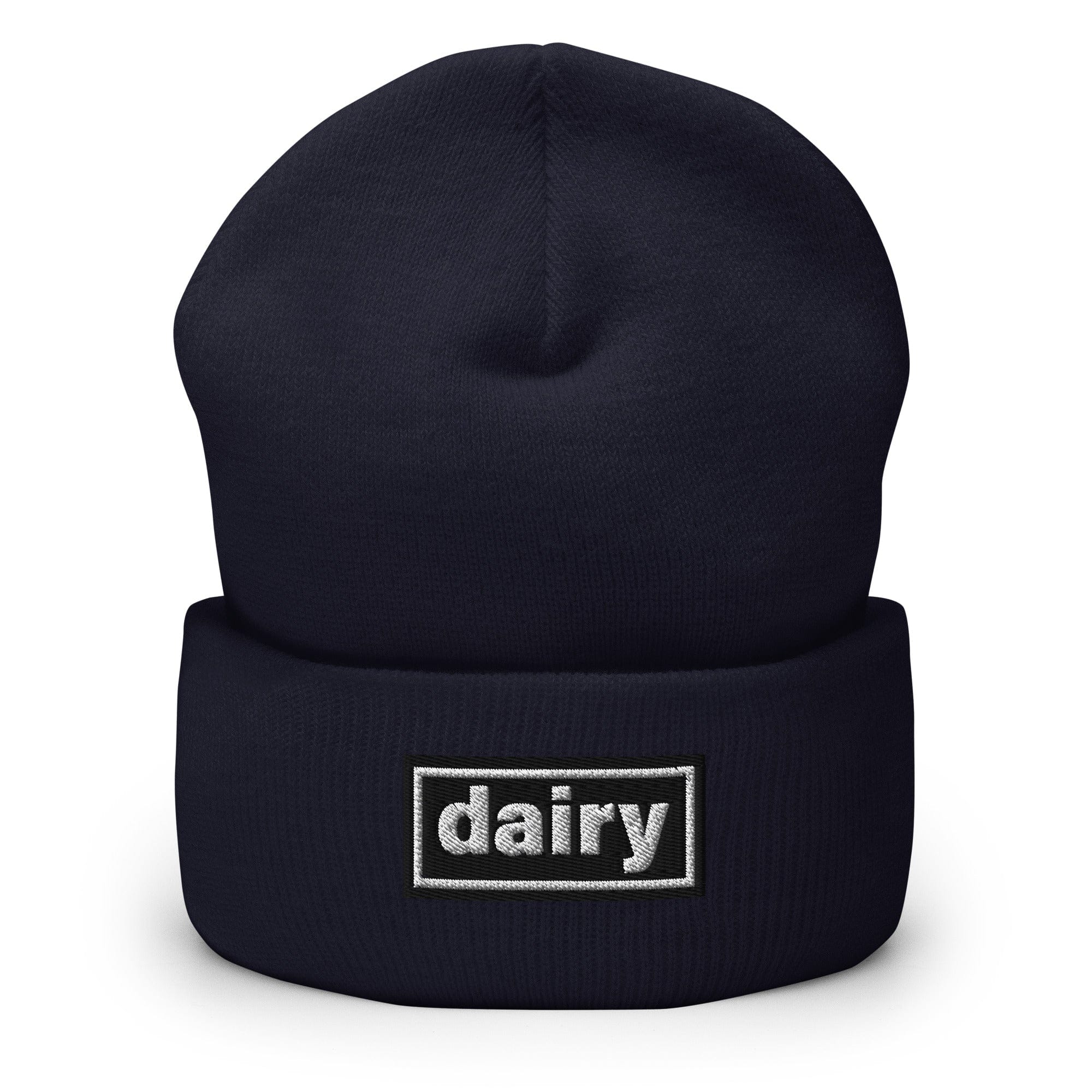 The Tractor Mugs Store Navy OASIS Style 'Dairy' | Cuffed Beanie Quality Farmers Merch