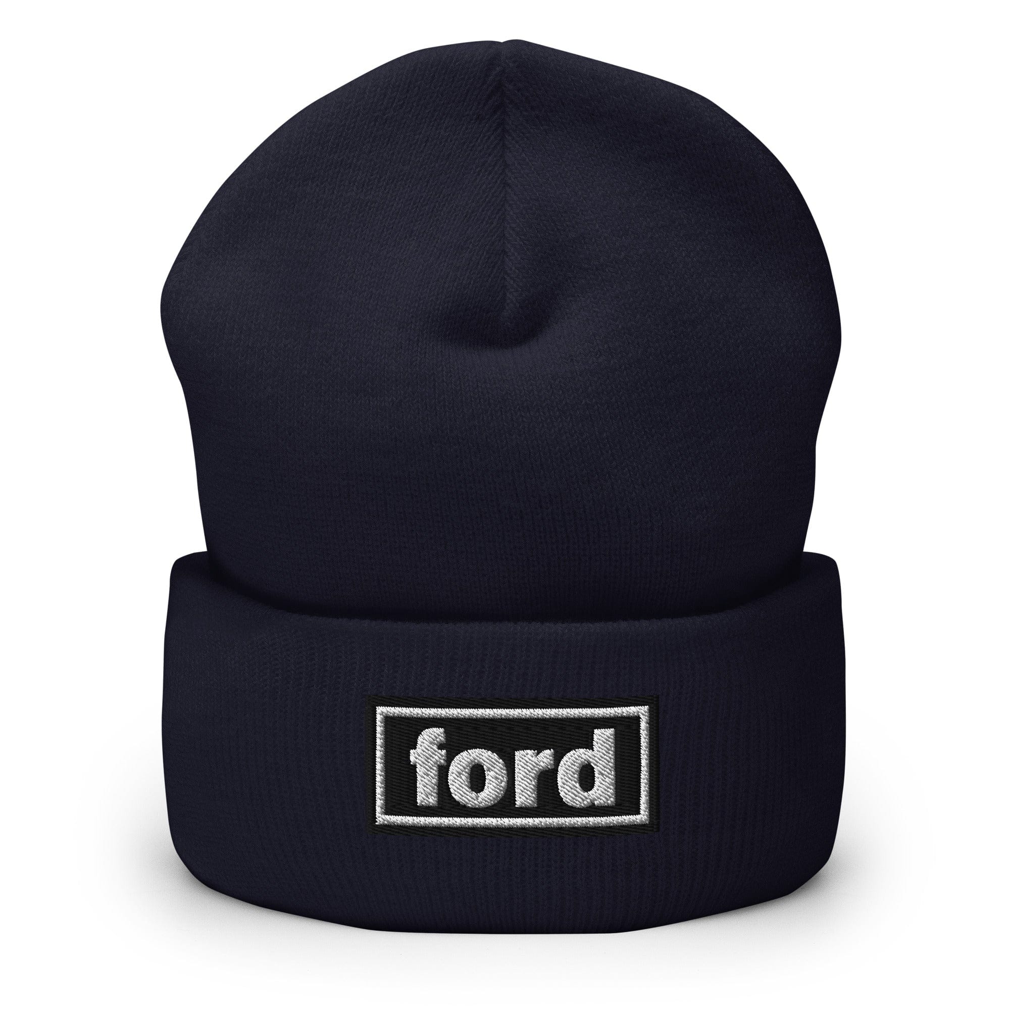The Tractor Mugs Store Navy OASIS Style 'Ford' Cuffed Beanie Quality Farmers Merch