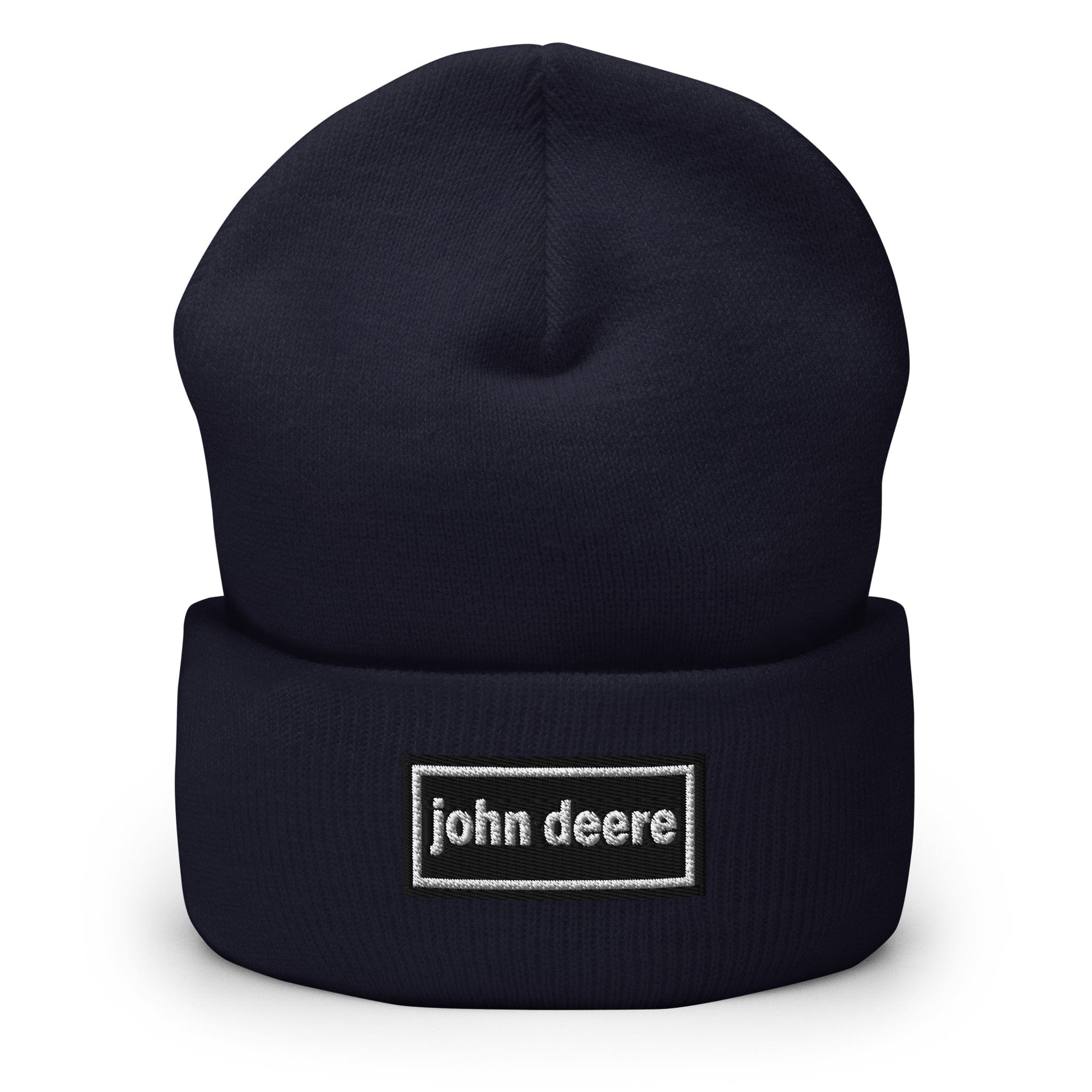 The Tractor Mugs Store Navy OASIS Style 'John Deere' | Cuffed Beanie Quality Farmers Merch