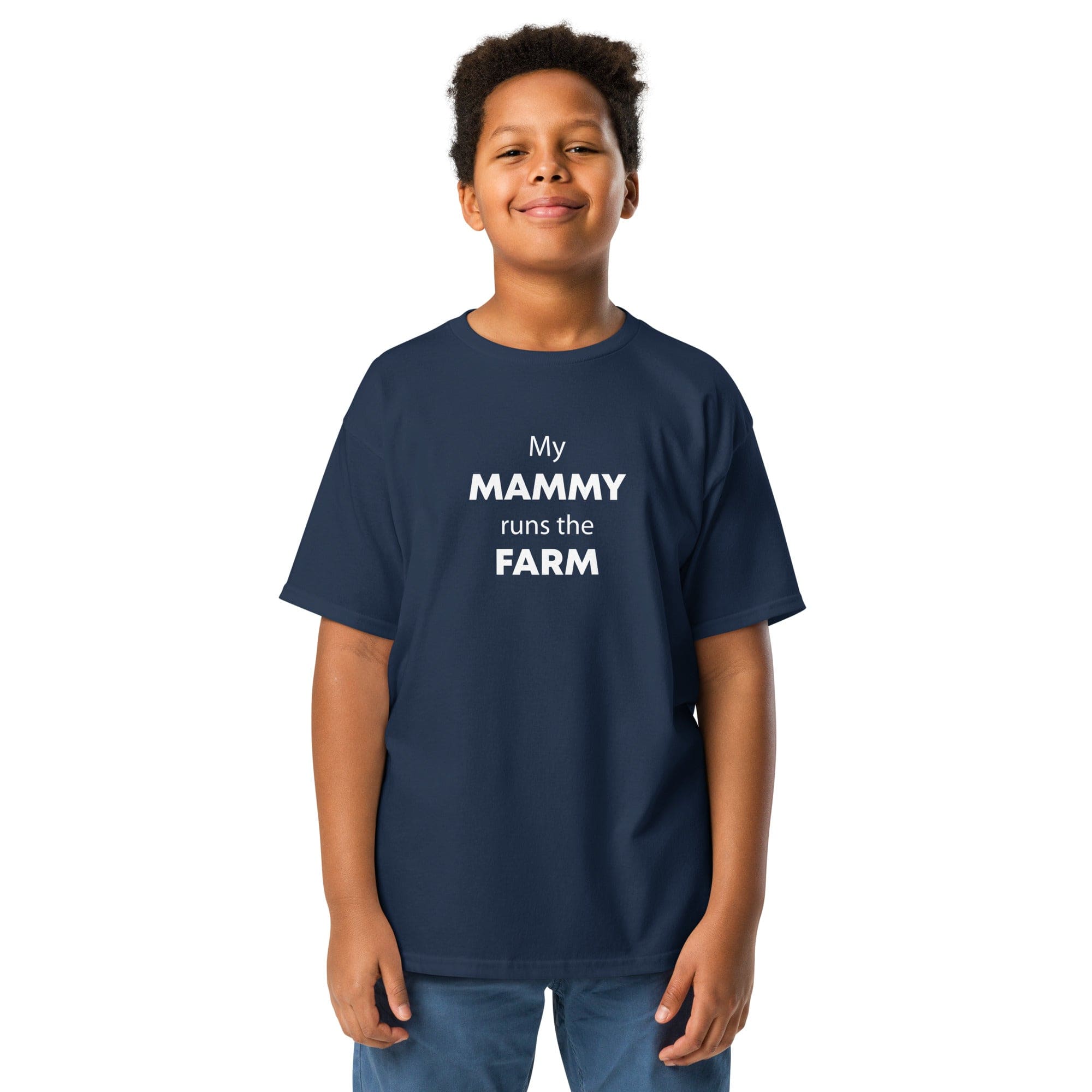 The Tractor Mugs Store Navy / XS Mammy Runs the Farm | Youth Classic Tee Quality Farmers Merch
