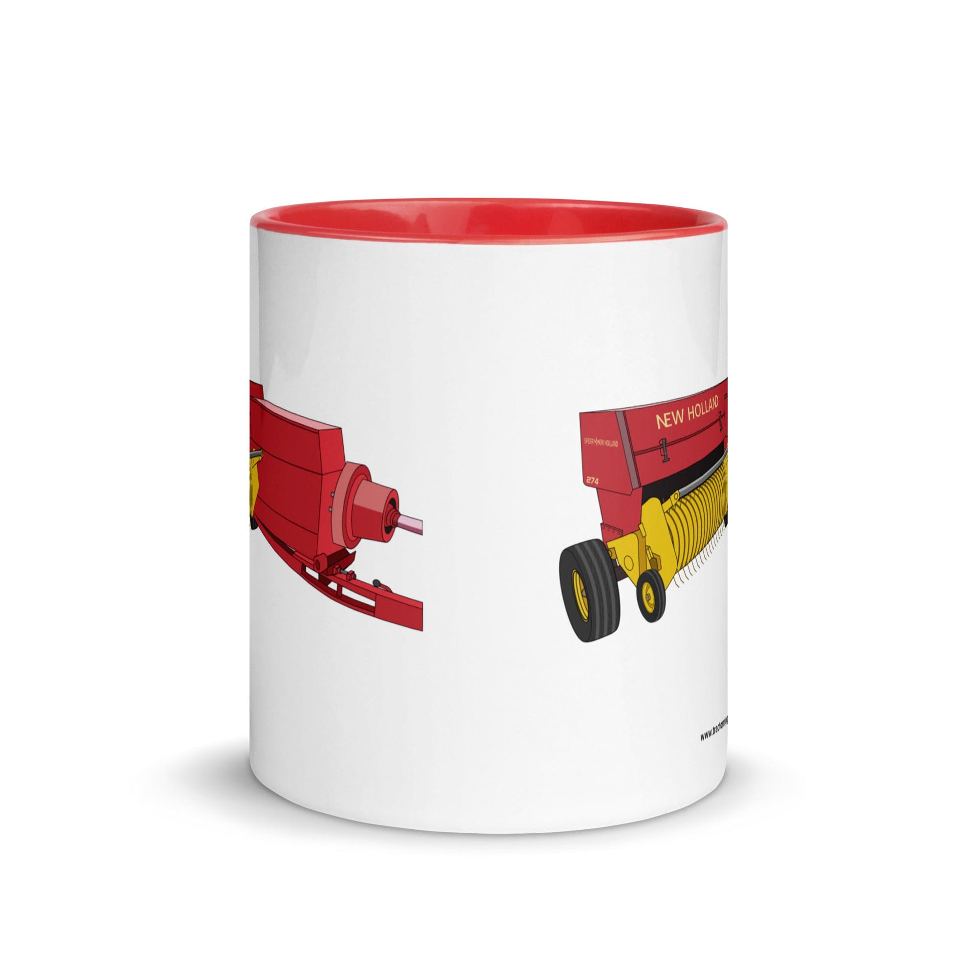 The Tractor Mugs Store New Holland 274 Square Baler | Mug with Color Inside Quality Farmers Merch