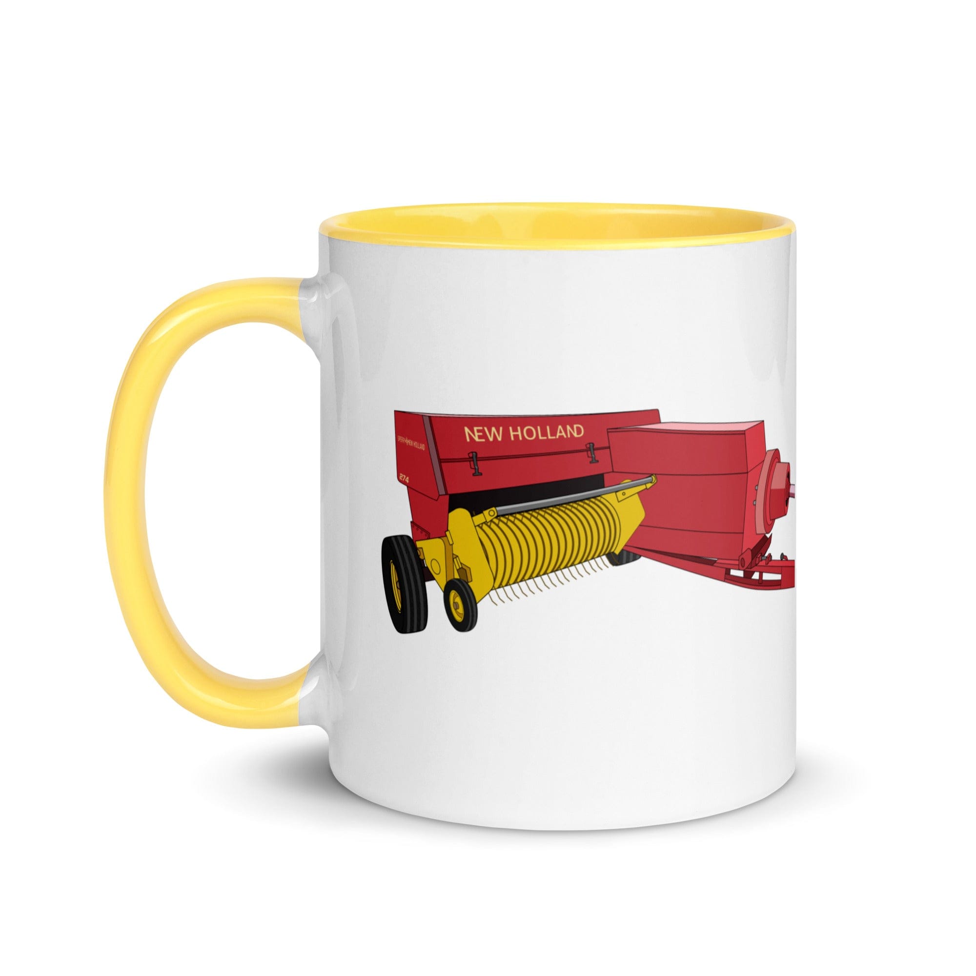 The Tractor Mugs Store New Holland 274 Square Baler | Mug with Color Inside Quality Farmers Merch