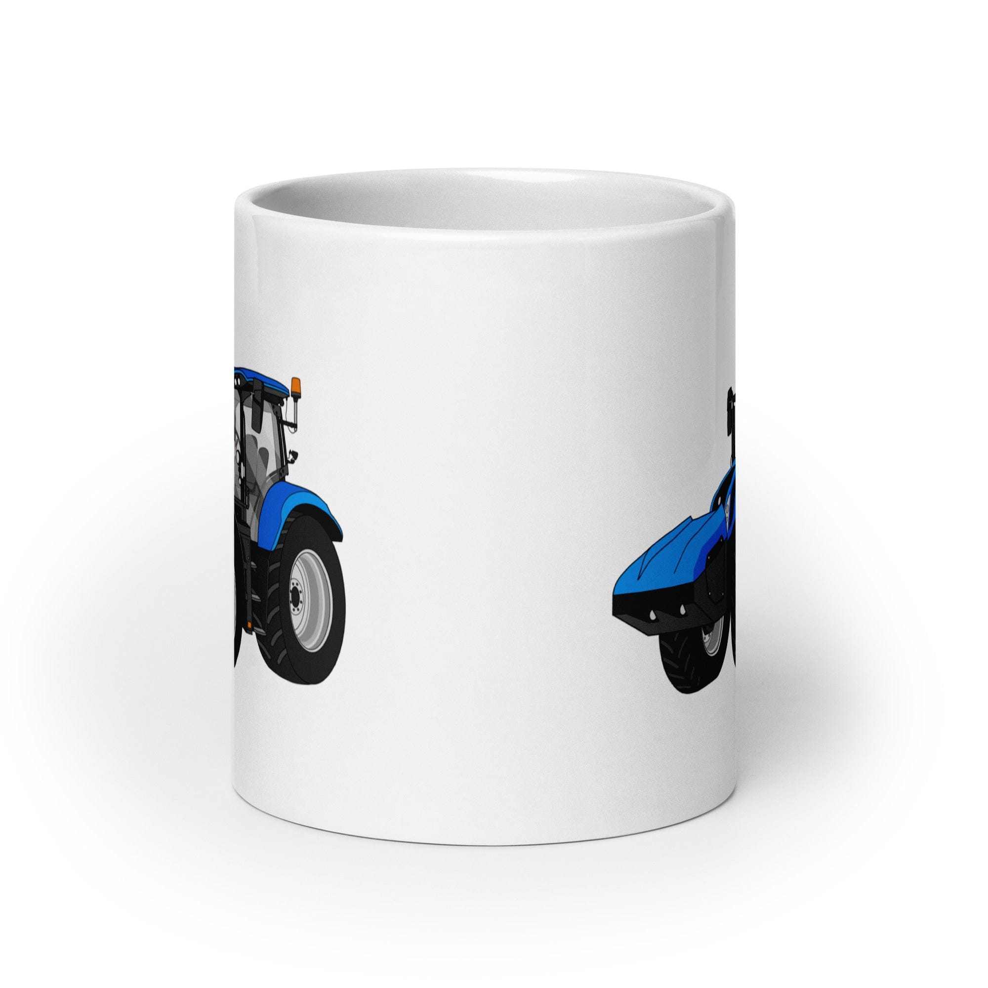 The Tractor Mugs Store New Holland T6 180 Methane | White glossy mug Quality Farmers Merch