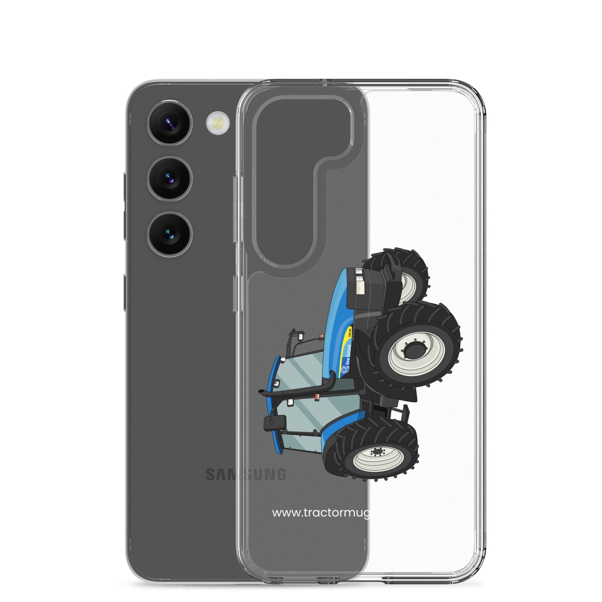 The Tractor Mugs Store New Holland TM 140 | Clear Case for Samsung® Quality Farmers Merch