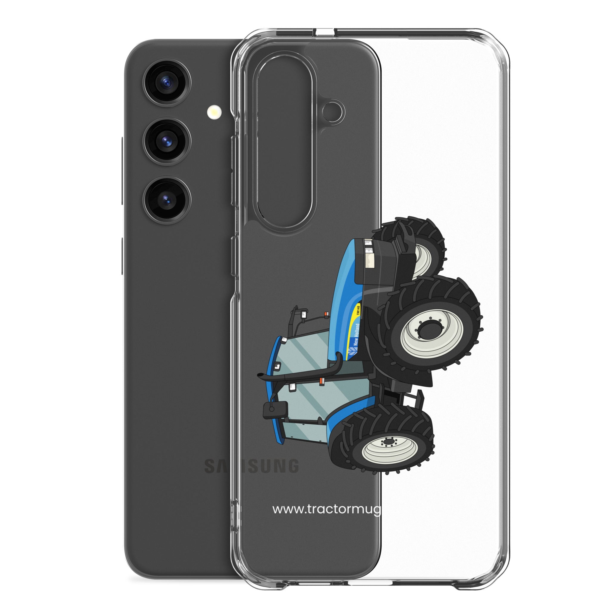 The Tractor Mugs Store New Holland TM 140 | Clear Case for Samsung® Quality Farmers Merch