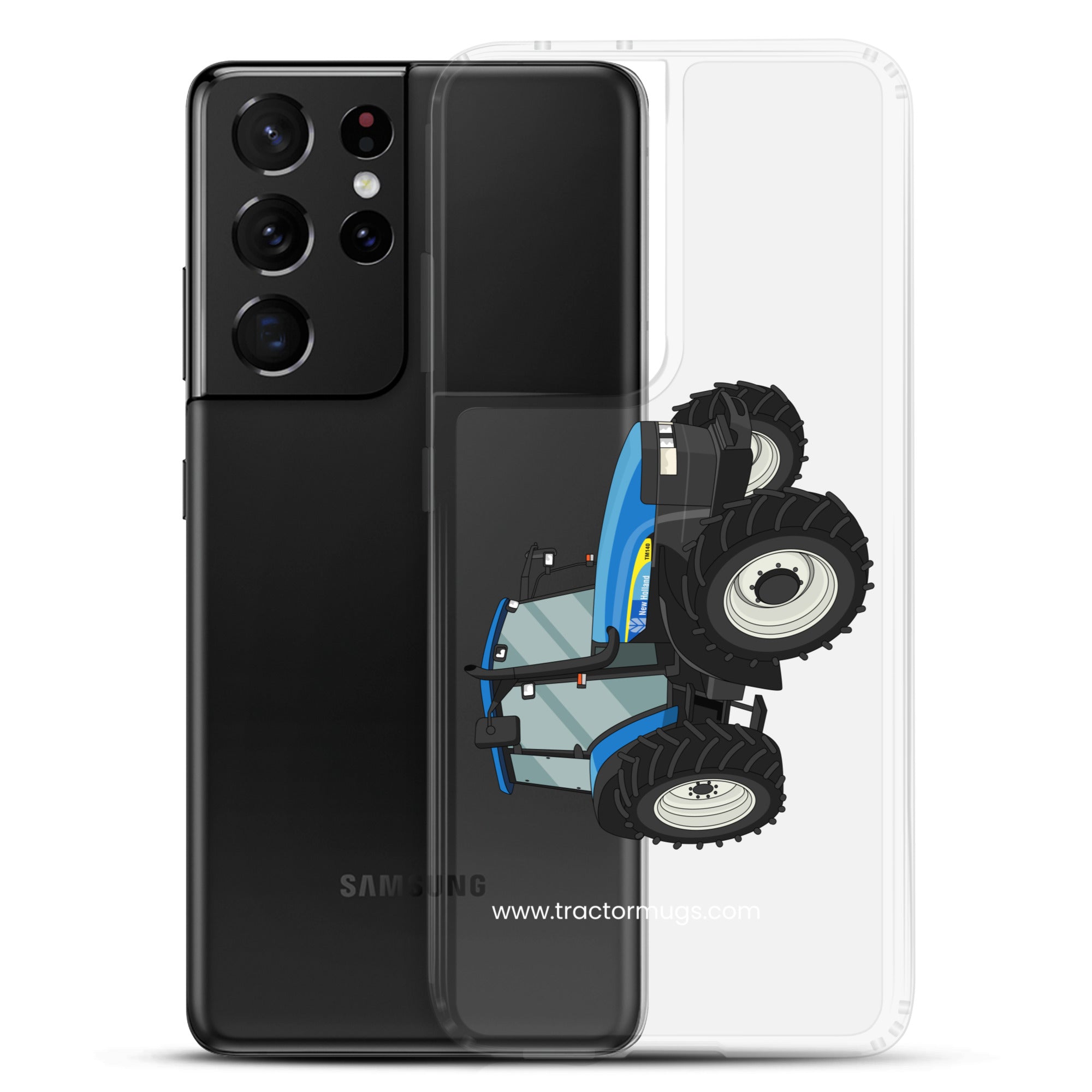The Tractor Mugs Store New Holland TM 140 | Clear Case for Samsung® Quality Farmers Merch