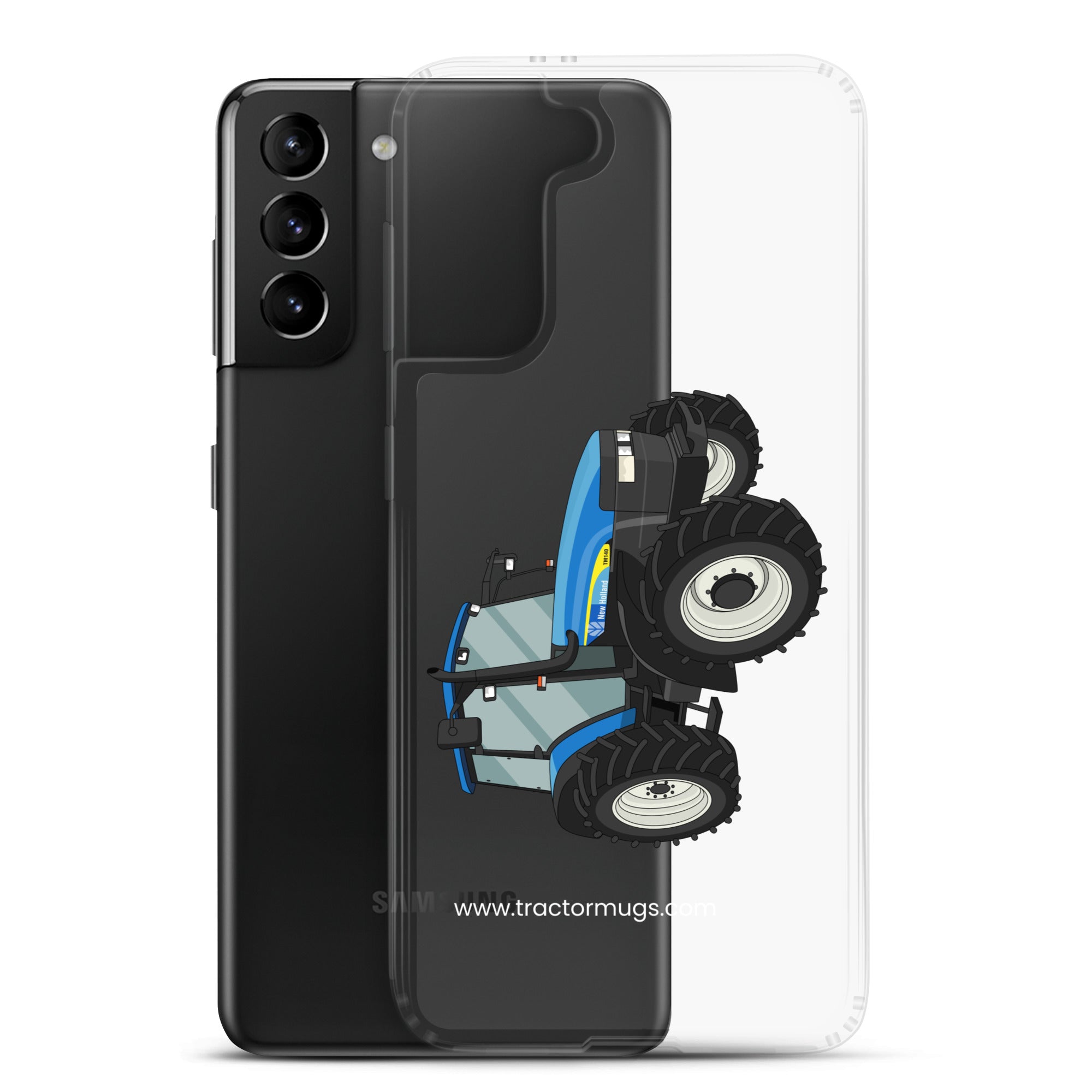 The Tractor Mugs Store New Holland TM 140 | Clear Case for Samsung® Quality Farmers Merch