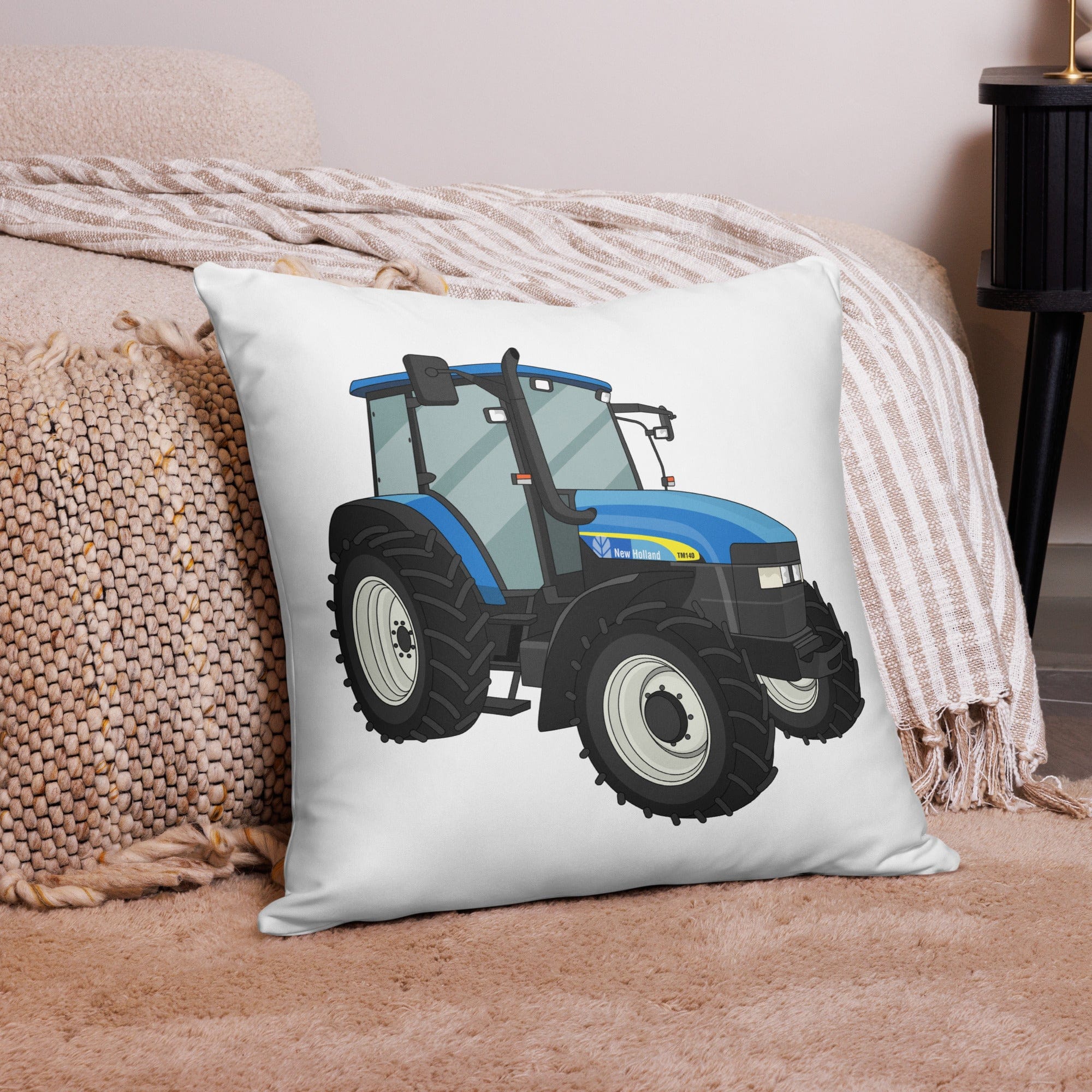The Tractor Mugs Store New Holland TM 140 | Pillow Case Quality Farmers Merch