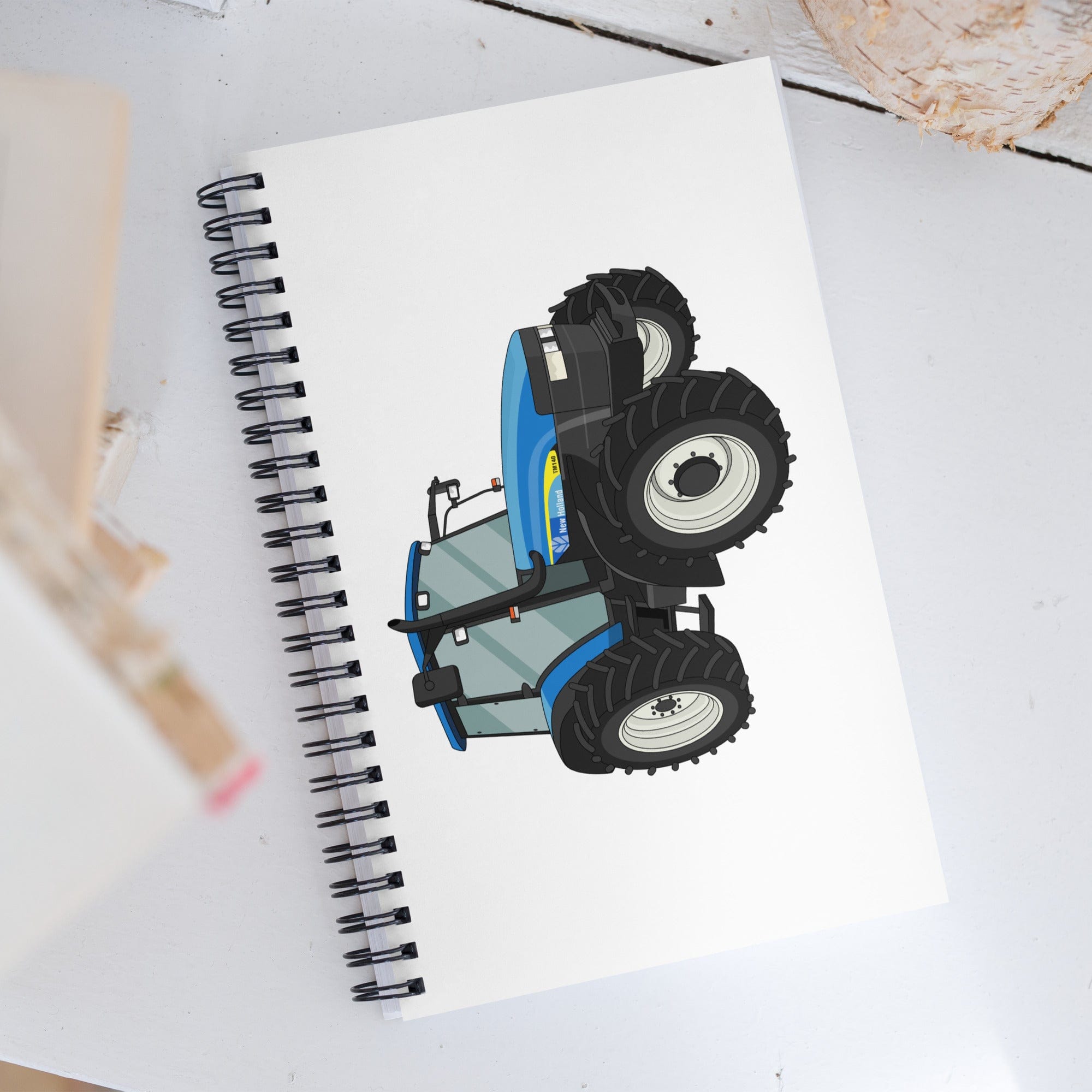 The Tractor Mugs Store New Holland TM 140 | Spiral notebook Quality Farmers Merch
