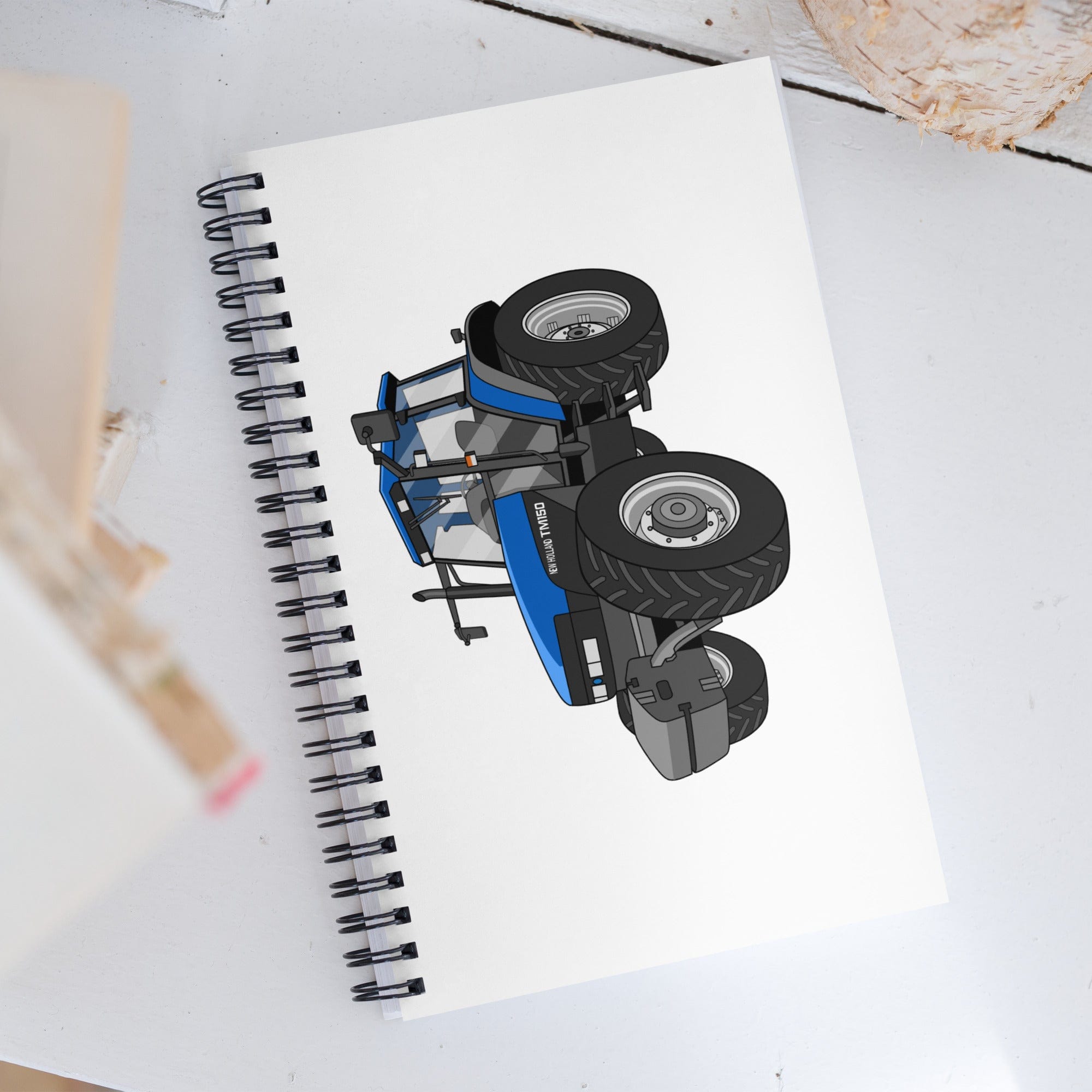 The Tractor Mugs Store New Holland TM 150 Super Steer | Spiral notebook Quality Farmers Merch