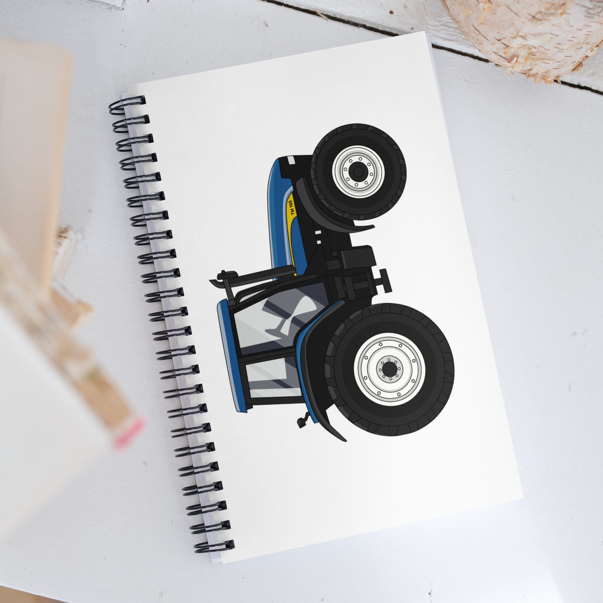 The Tractor Mugs Store New Holland TM 155 | Spiral notebook Quality Farmers Merch