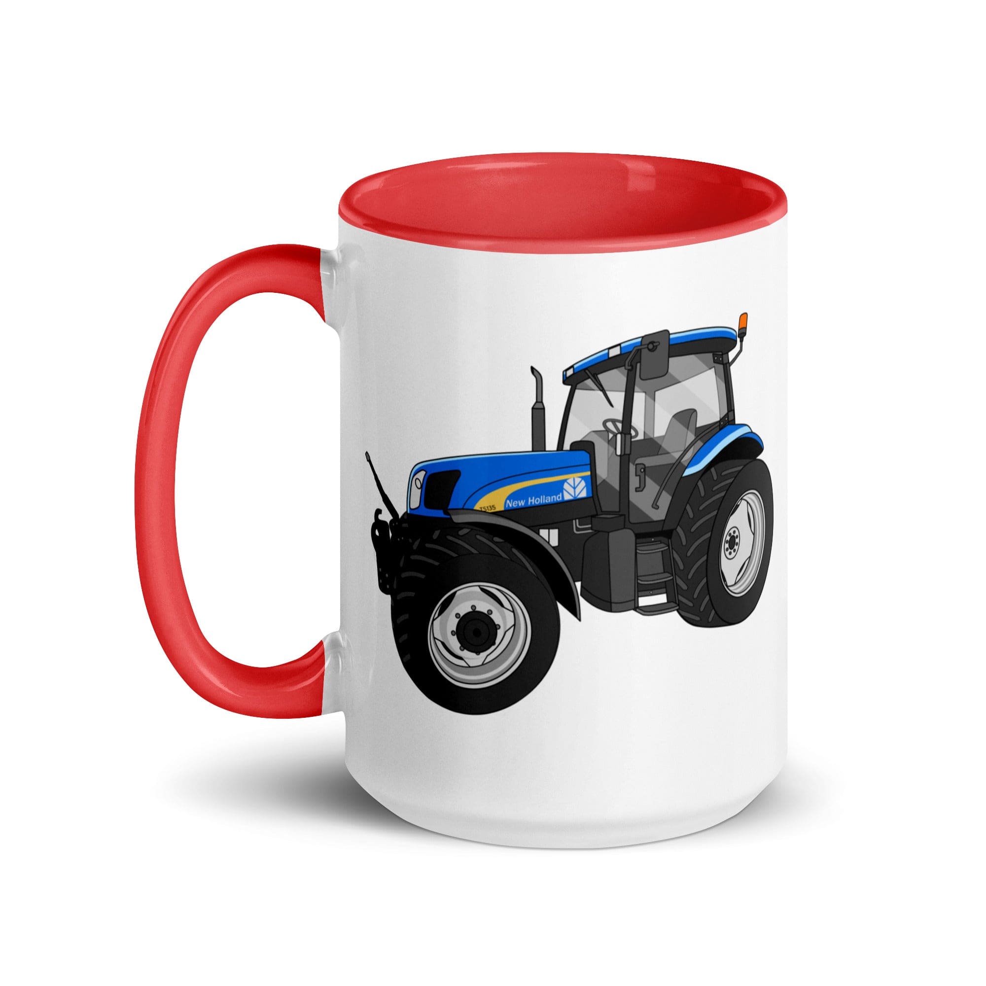 The Tractor Mugs Store New Holland TS 135a | Mug with Color Inside Quality Farmers Merch