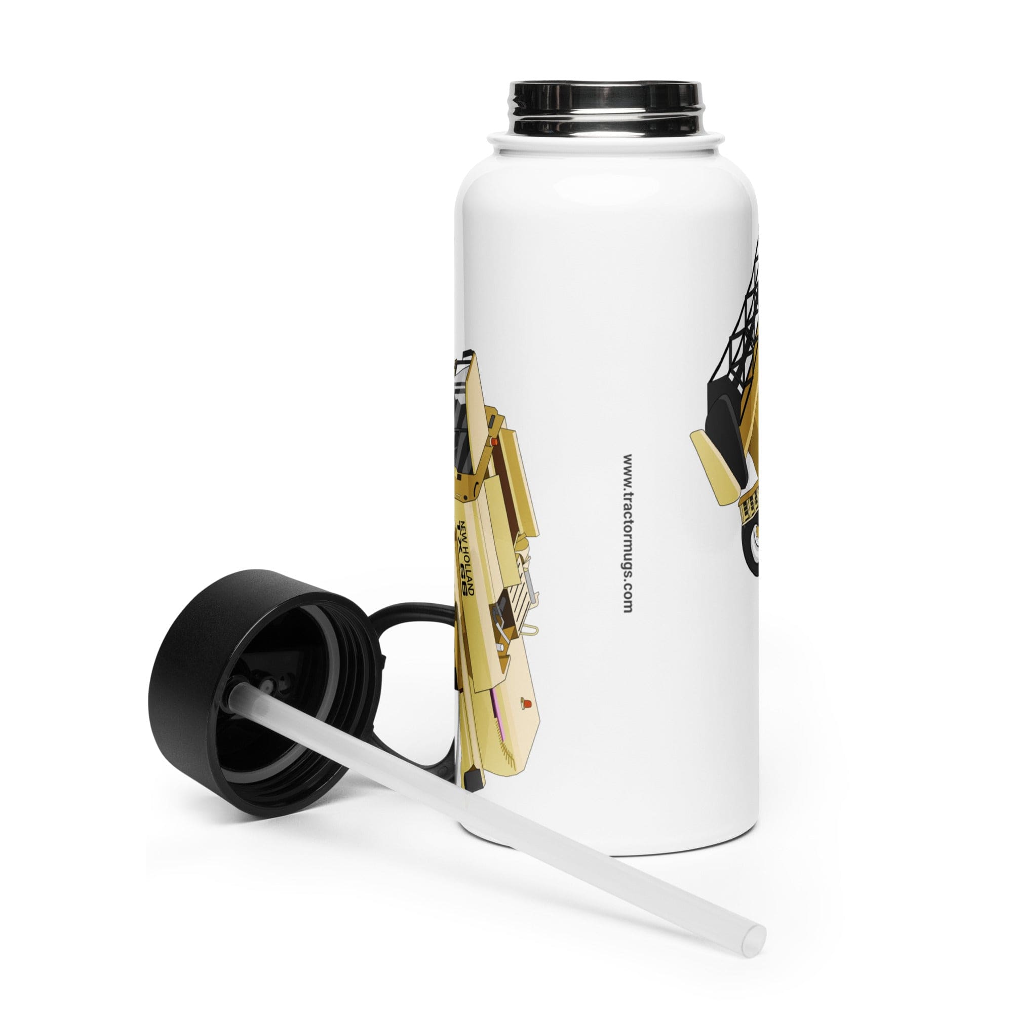 The Tractor Mugs Store New Holland TX 66 Combine Harvester | Stainless Steel Water Bottle Quality Farmers Merch