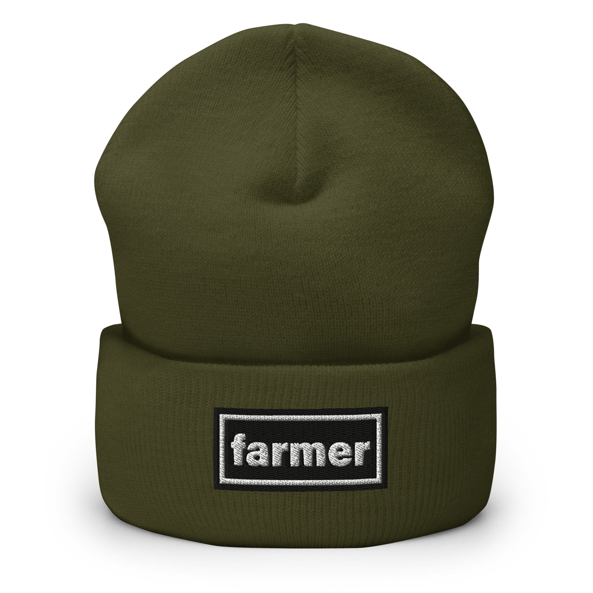 The Tractor Mugs Store Olive OASIS Style 'Farmer' | Cuffed Beanie Quality Farmers Merch