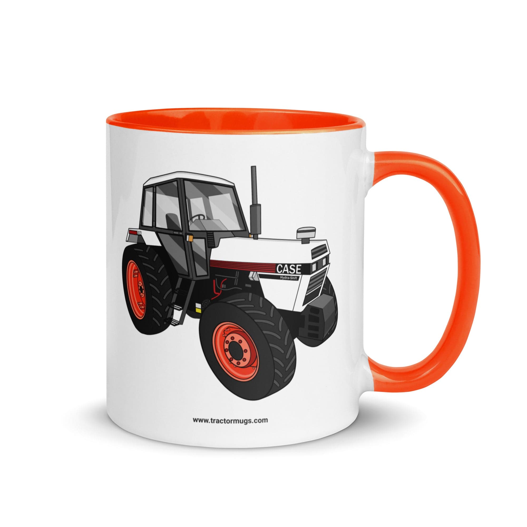 The Tractor Mugs Store Orange 1985 Case 1594 Hydra-Shift | Mug with Color Inside Quality Farmers Merch